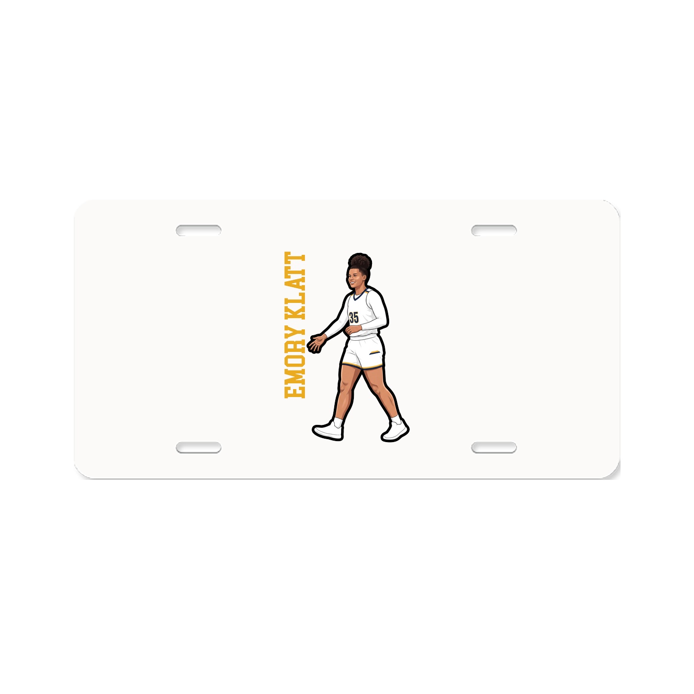 License Plate — Name Vertical in Classic