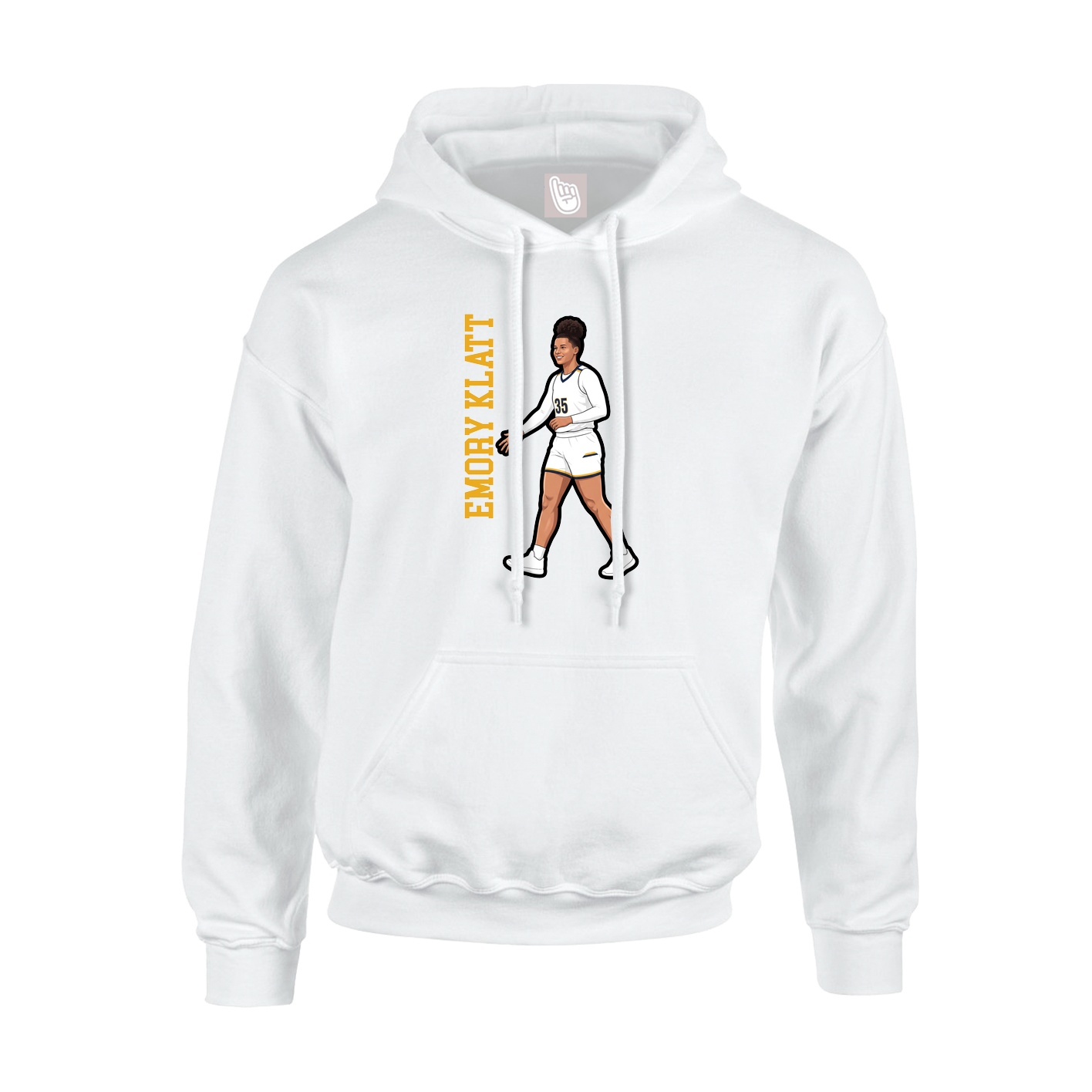 Hoodie — Name Vertical in White