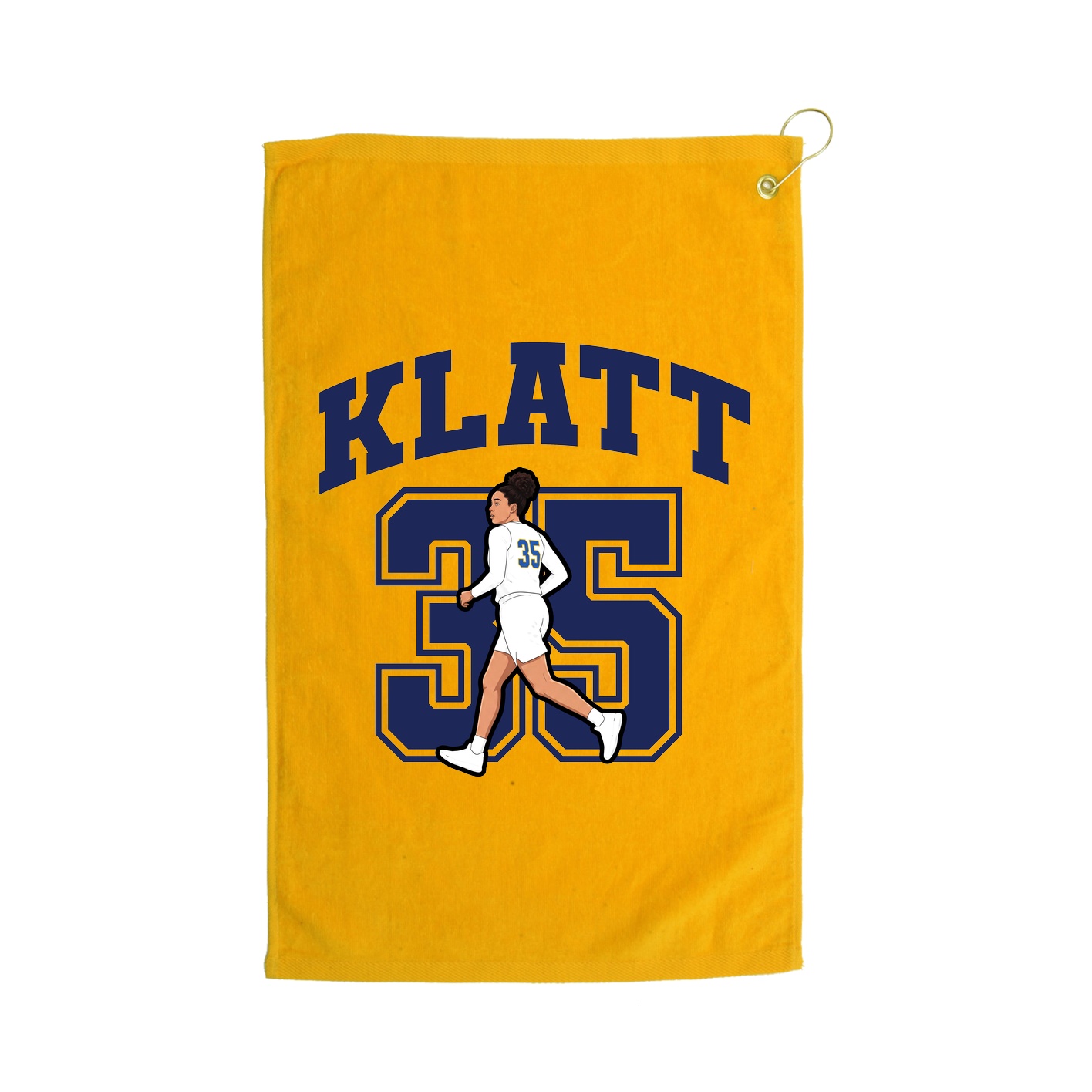 Golf Towel — Number in Gold