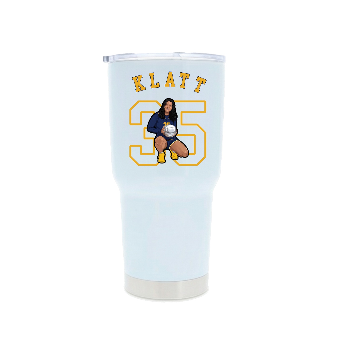 30oz Stainless Steel Tumbler — Shirsey Arch in White