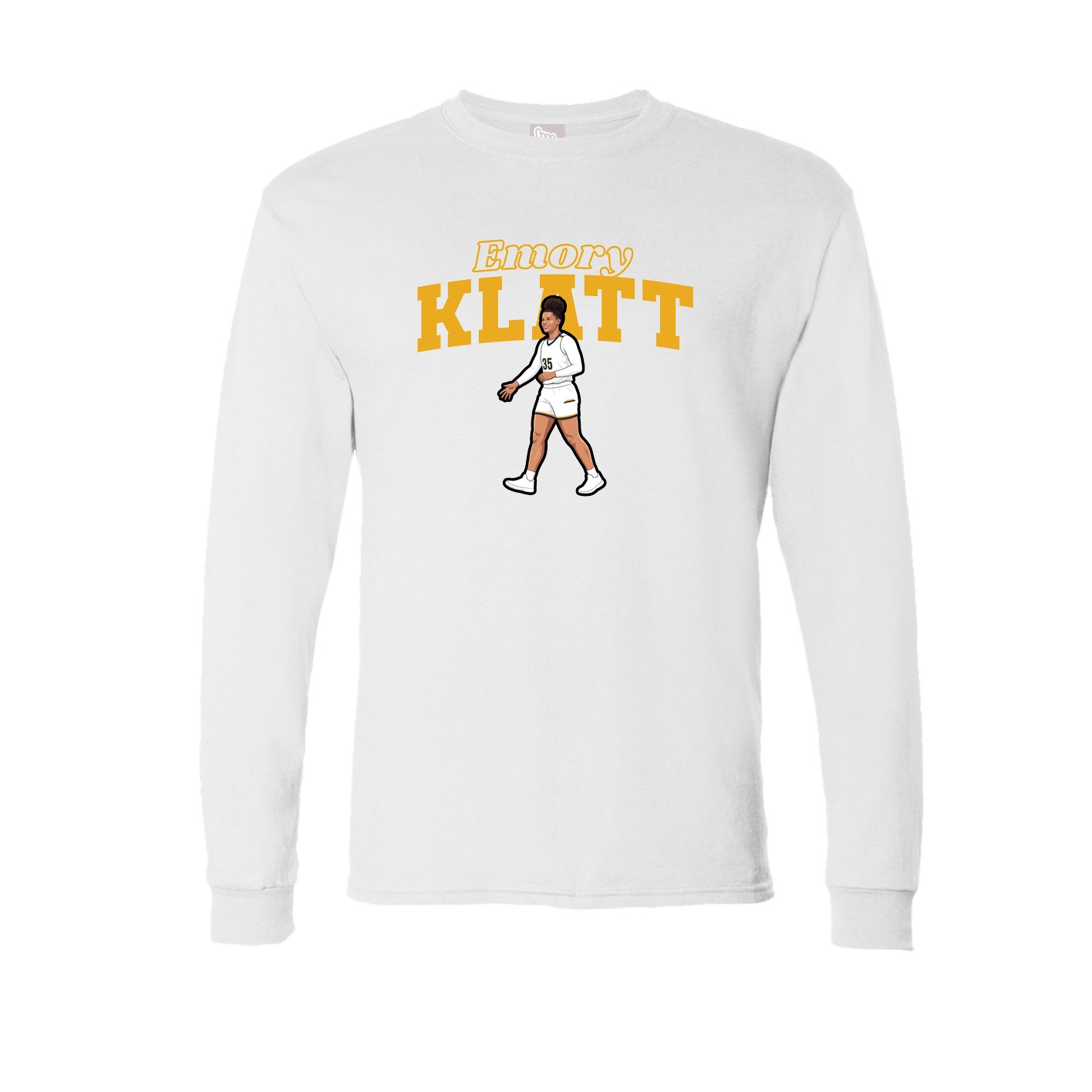 Long Sleeve Tee — Name Arch in White