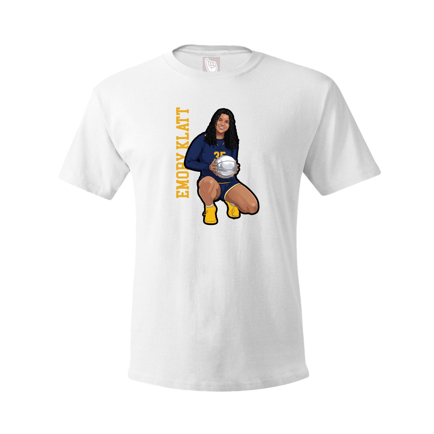 Tee — Name Vertical in White