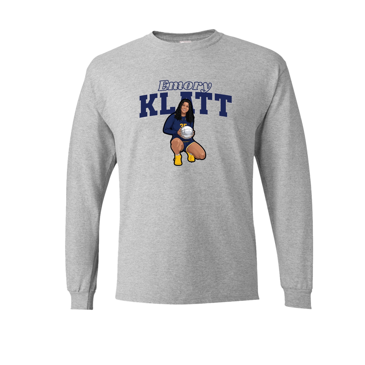 Long Sleeve Tee — Name Arch in Grey