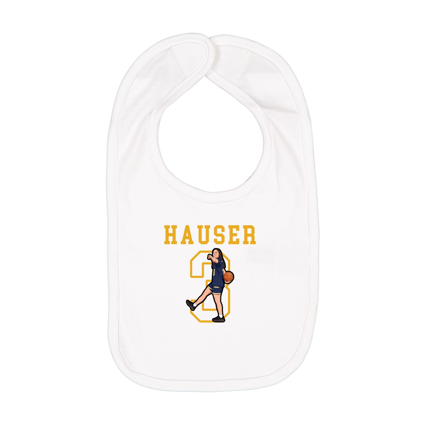 Infant Bib — Shirsey in White