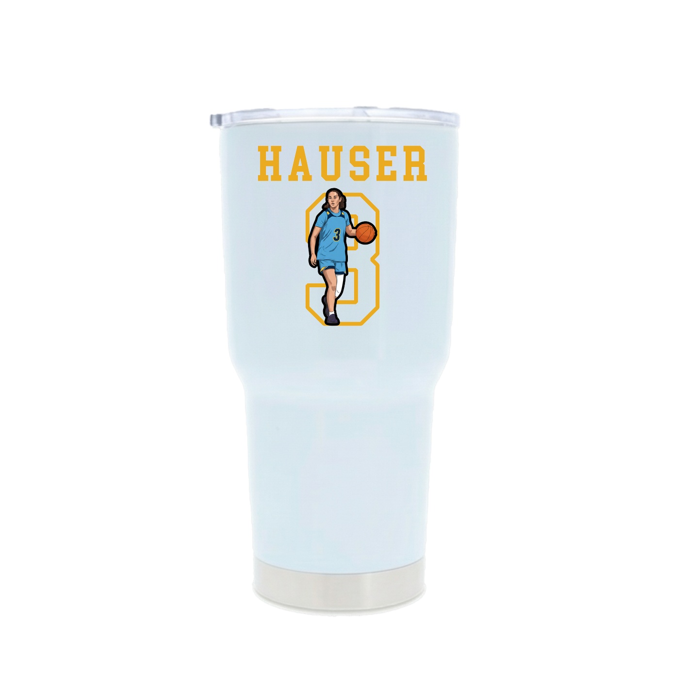 30oz Stainless Steel Tumbler — Shirsey in White