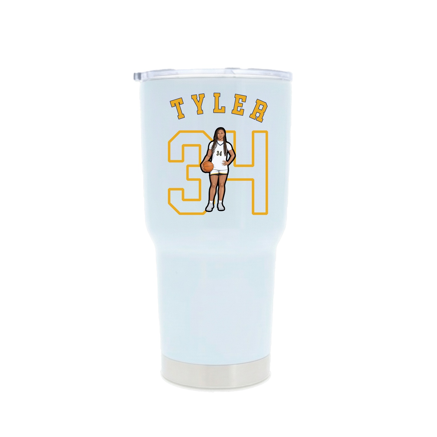 30oz Stainless Steel Tumbler — Shirsey Arch in White