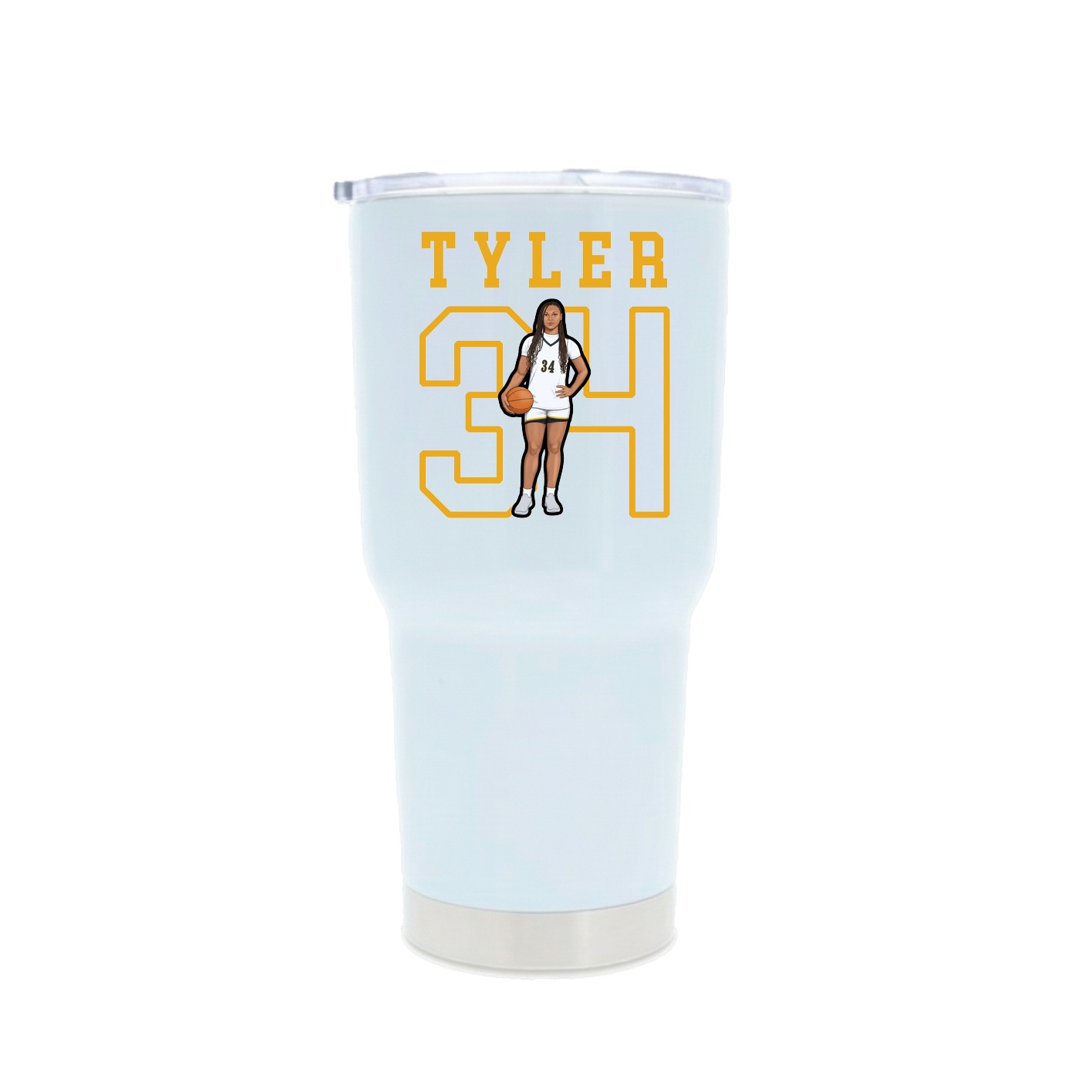30oz Stainless Steel Tumbler — Shirsey in White