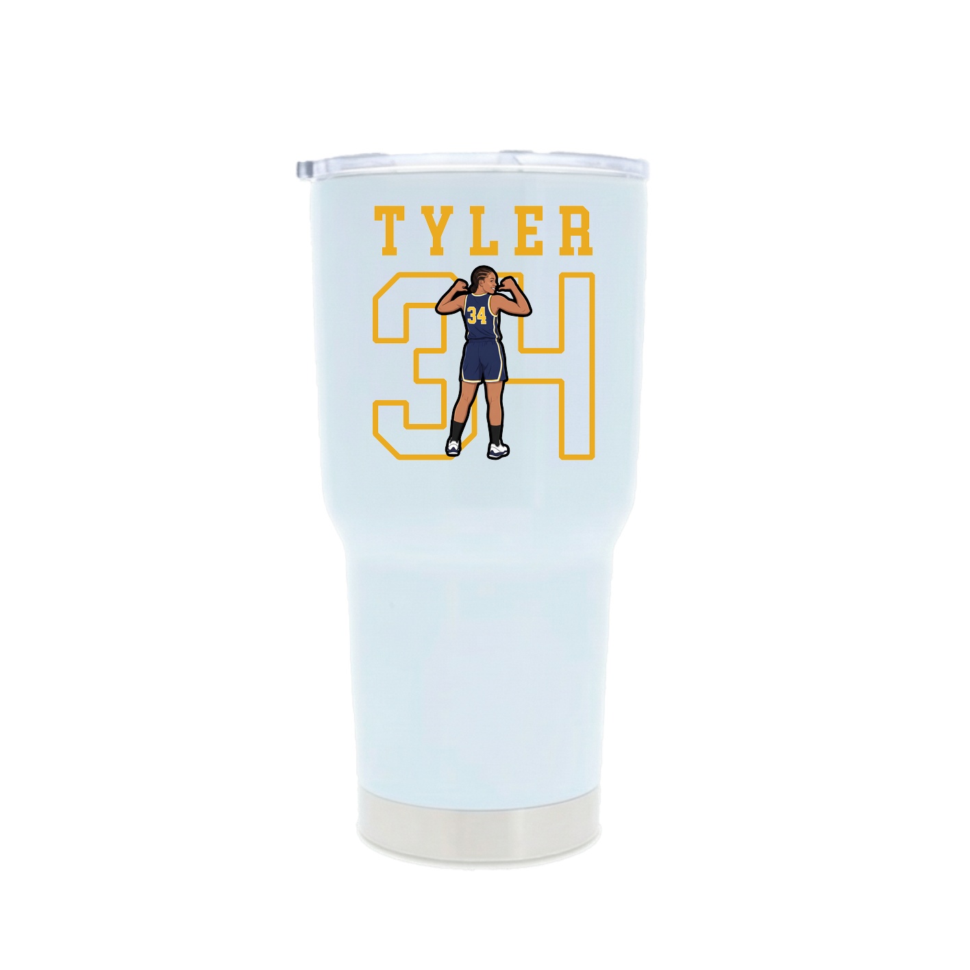 30oz Stainless Steel Tumbler — Shirsey in White