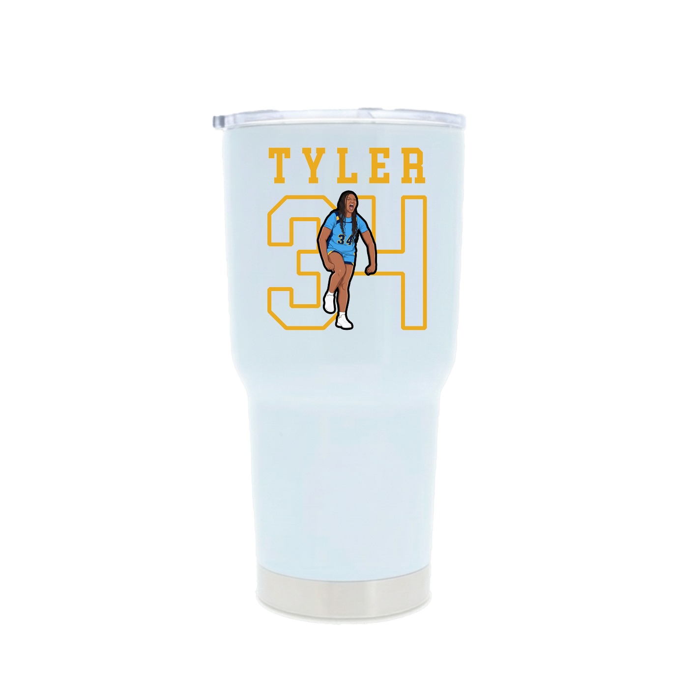 30oz Stainless Steel Tumbler — Shirsey in White