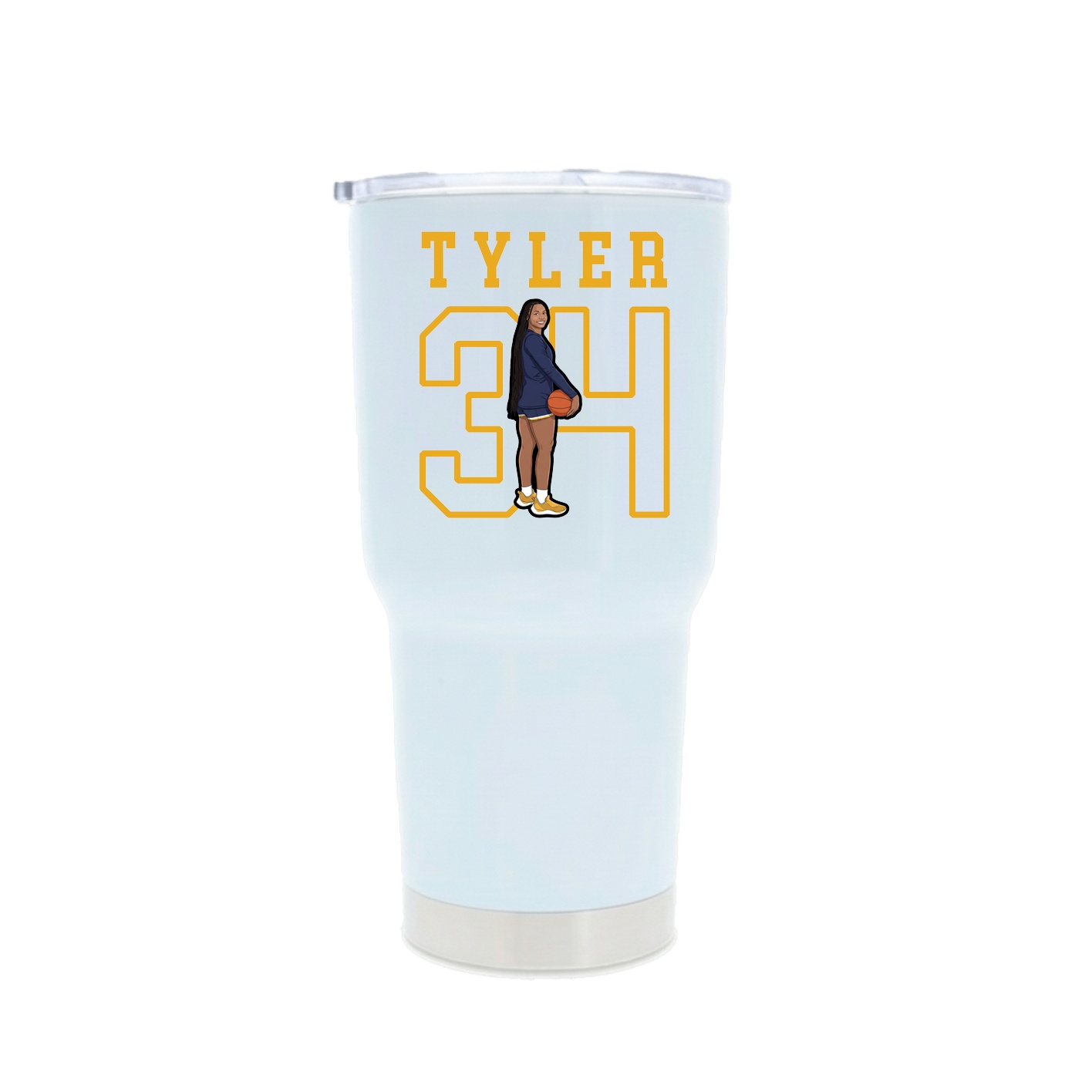 30oz Stainless Steel Tumbler — Shirsey in White
