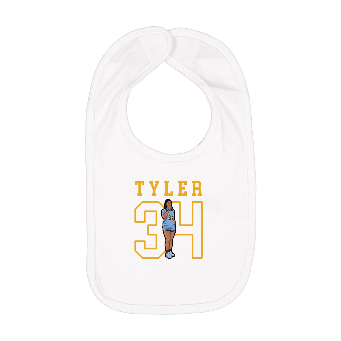 Infant Bib — Shirsey in White