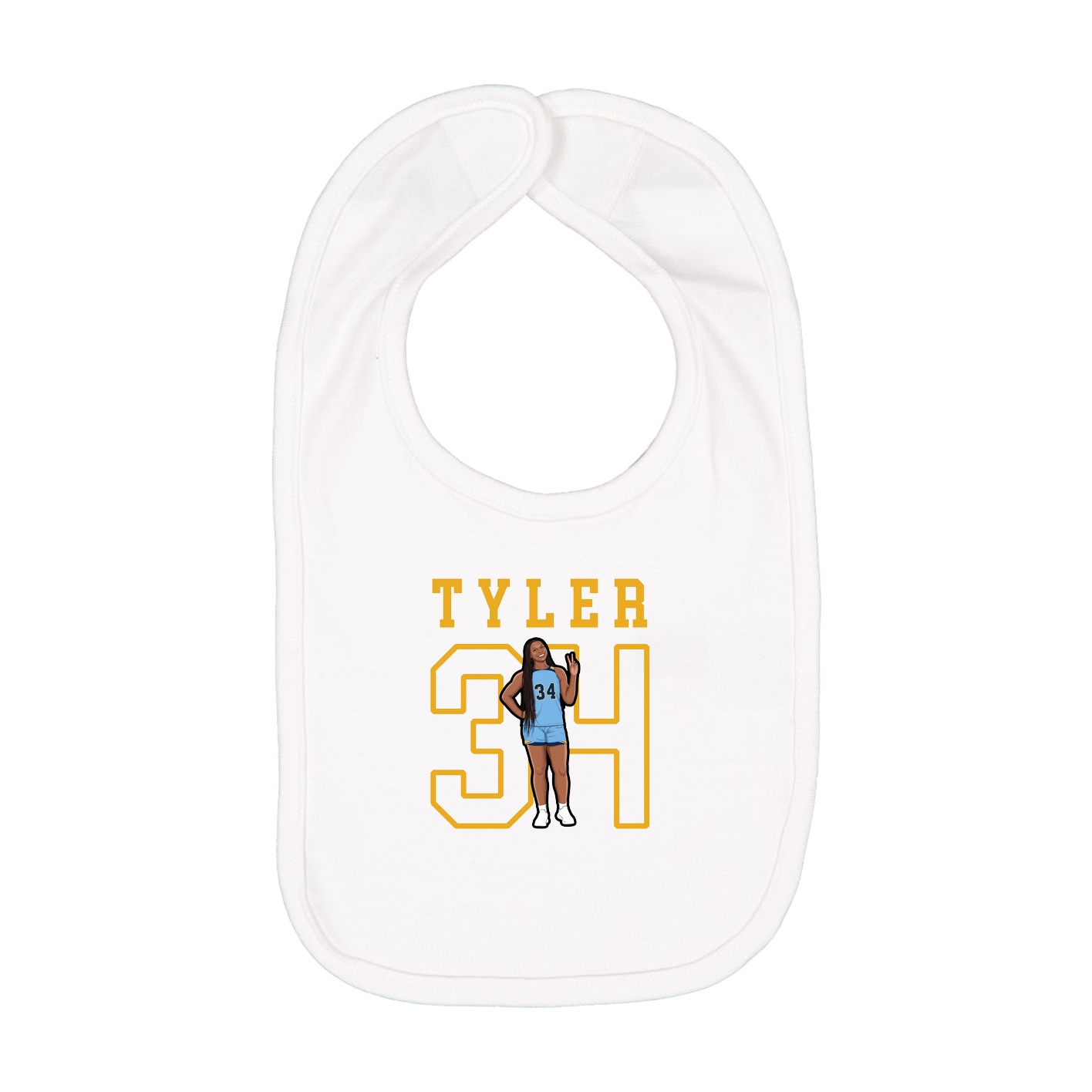 Infant Bib — Shirsey in White