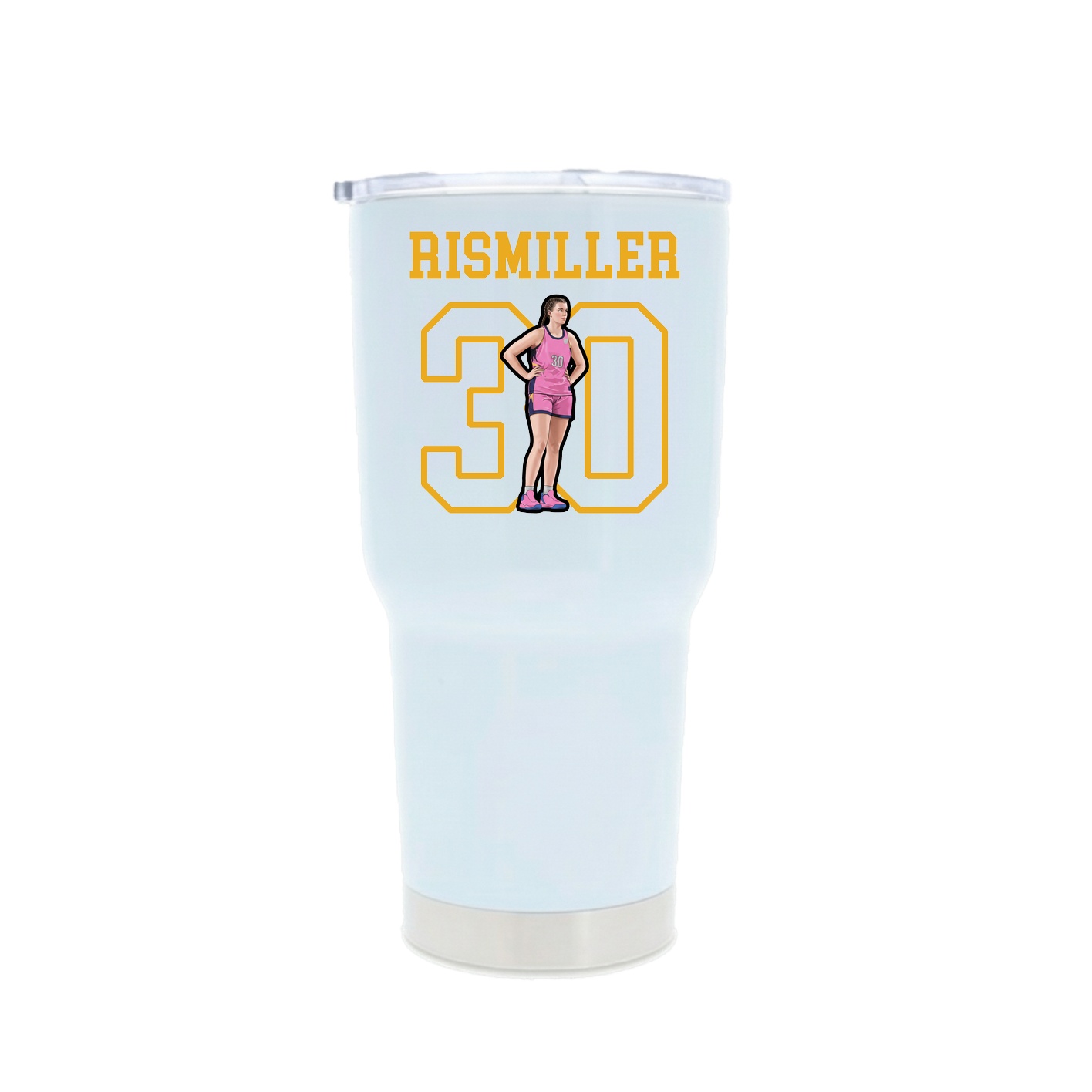 30oz Stainless Steel Tumbler — Shirsey in White