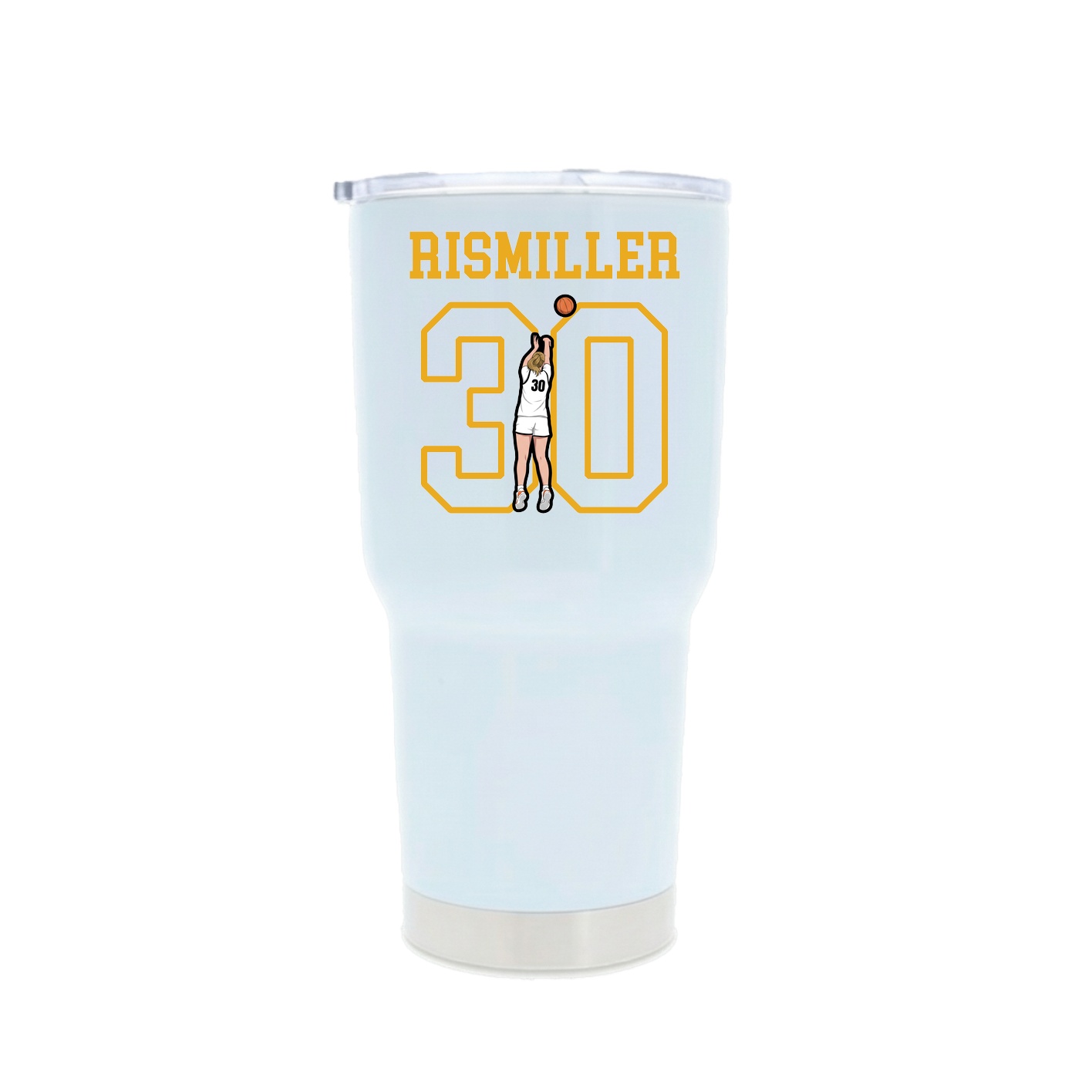 30oz Stainless Steel Tumbler — Shirsey in White