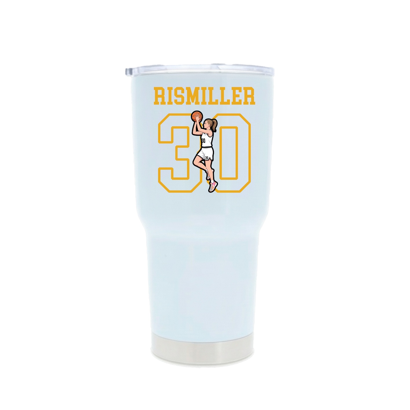 30oz Stainless Steel Tumbler — Shirsey in White