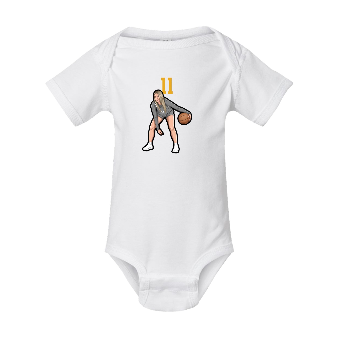 Baby Onesie — Number Top in White