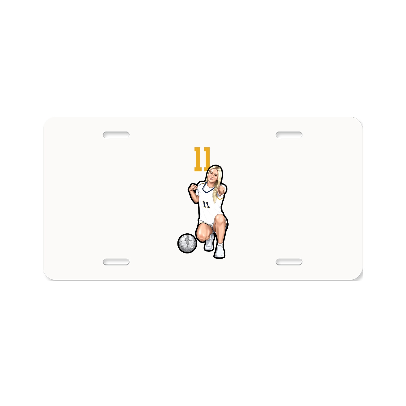 License Plate — Number Top in Classic