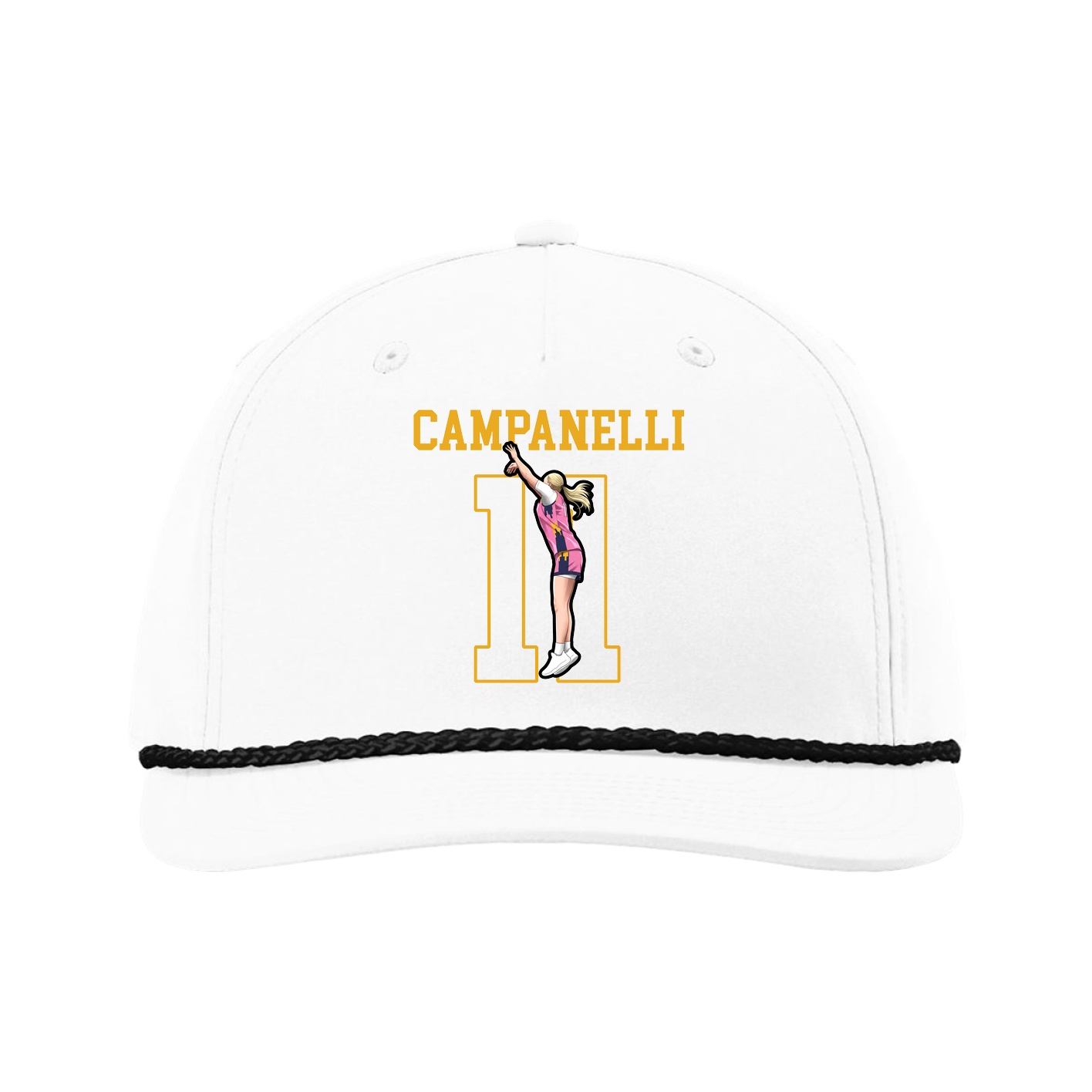 Five-Panel Classic Rope Cap — Shirsey in White