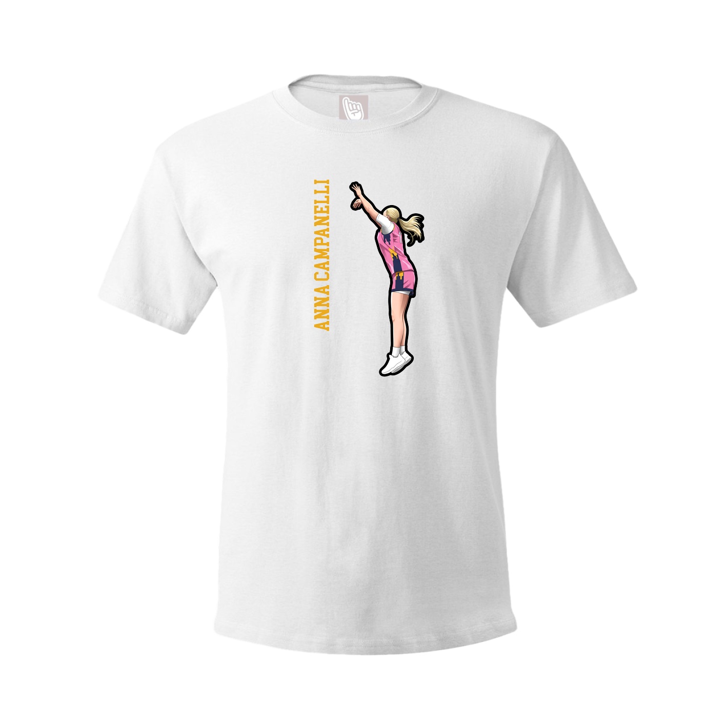 Youth Tee — Name Vertical in White