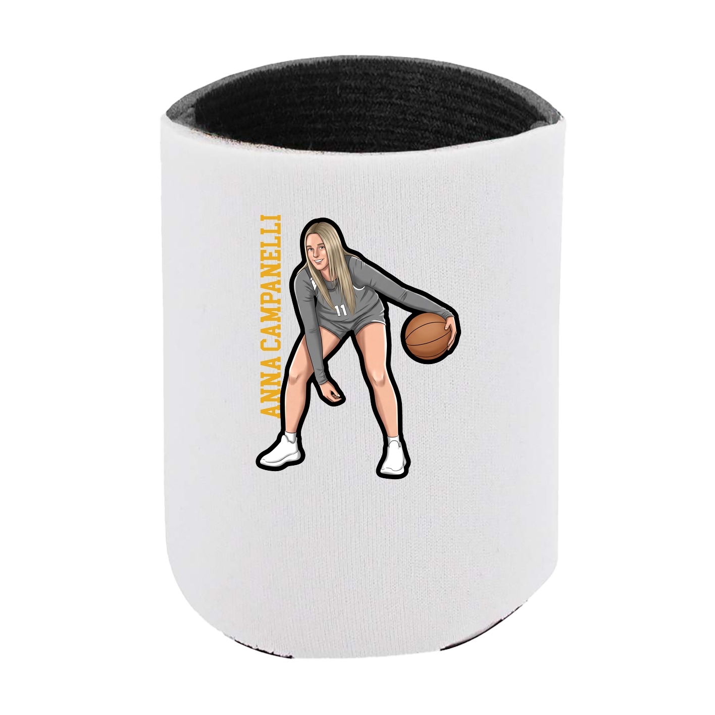 Can Holder — Name Vertical in White