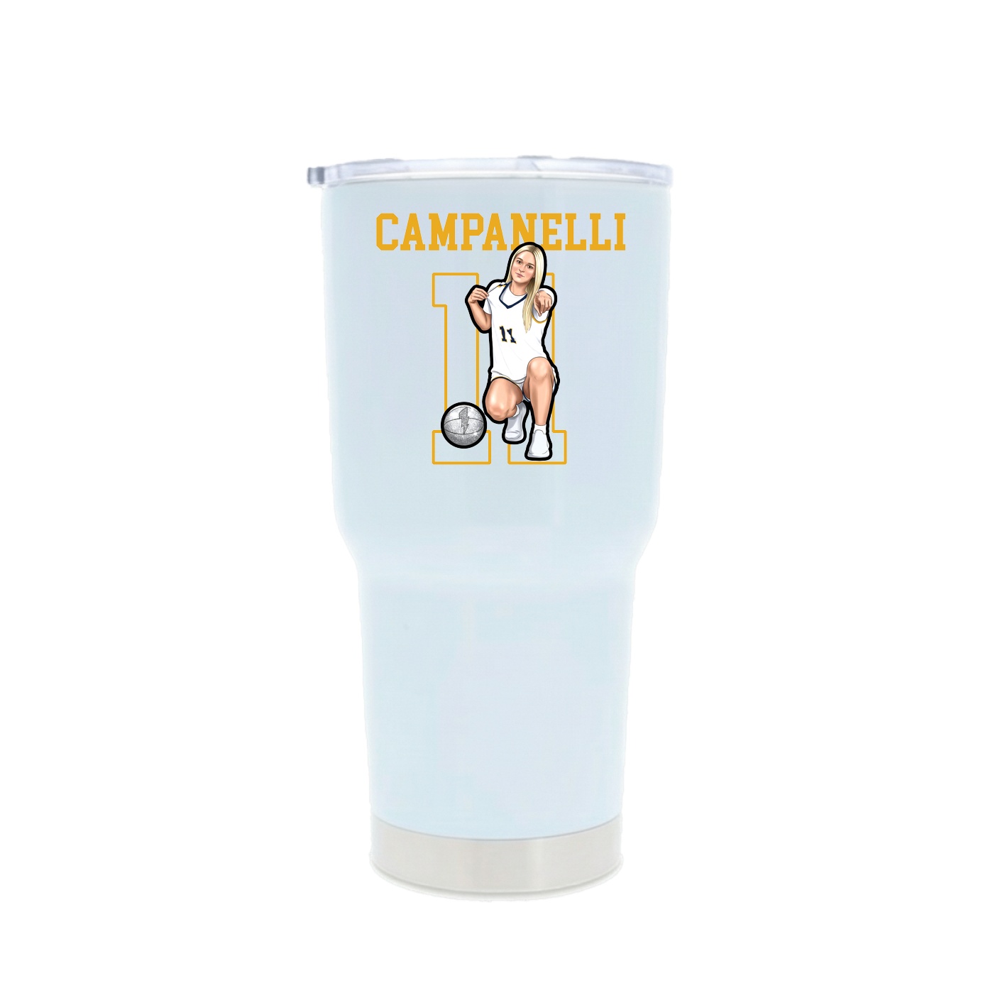 30oz Stainless Steel Tumbler — Shirsey in White