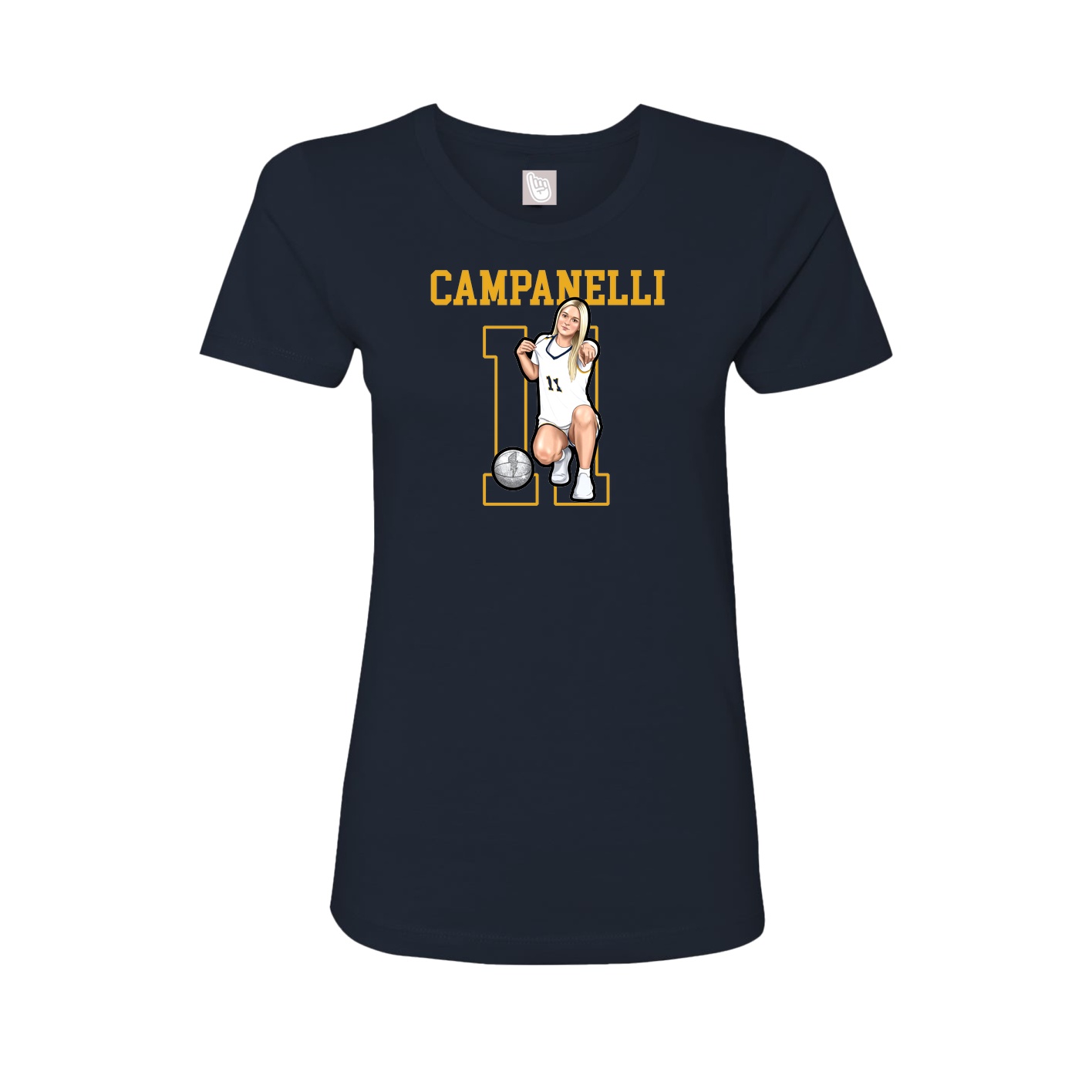 Fitted Women's Tee — Shirsey in Navy