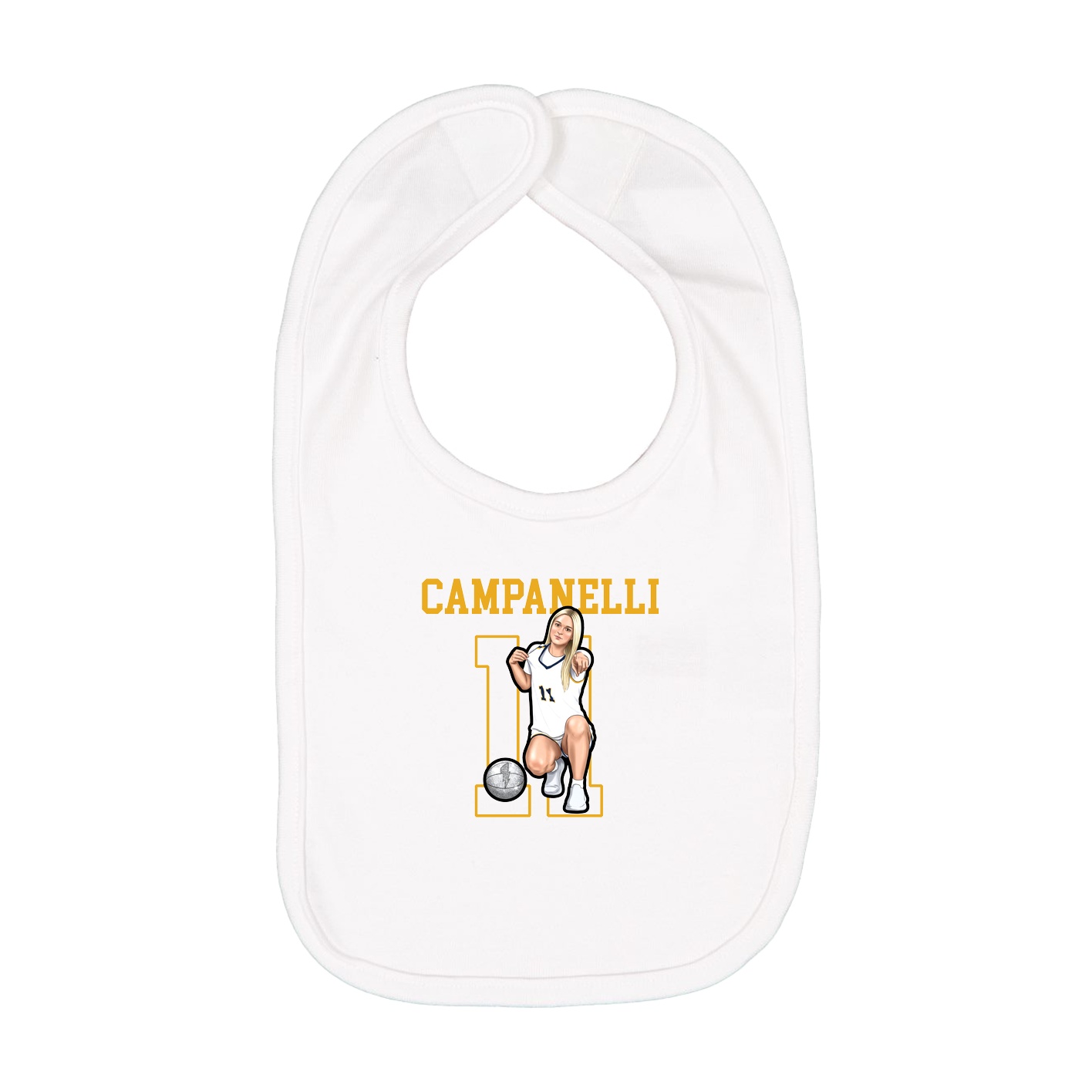 Infant Bib — Shirsey in White