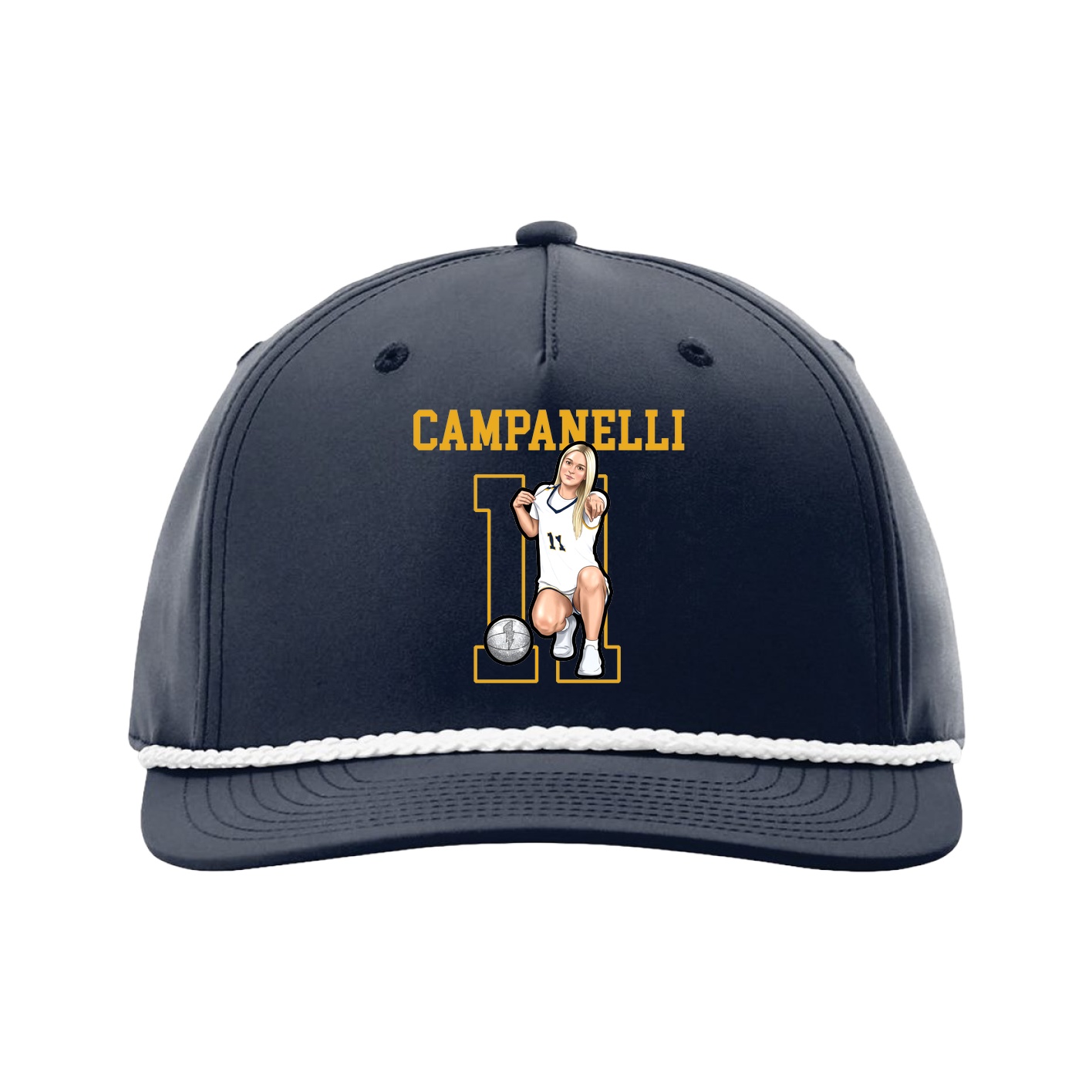 Five-Panel Classic Rope Cap — Shirsey in Navy