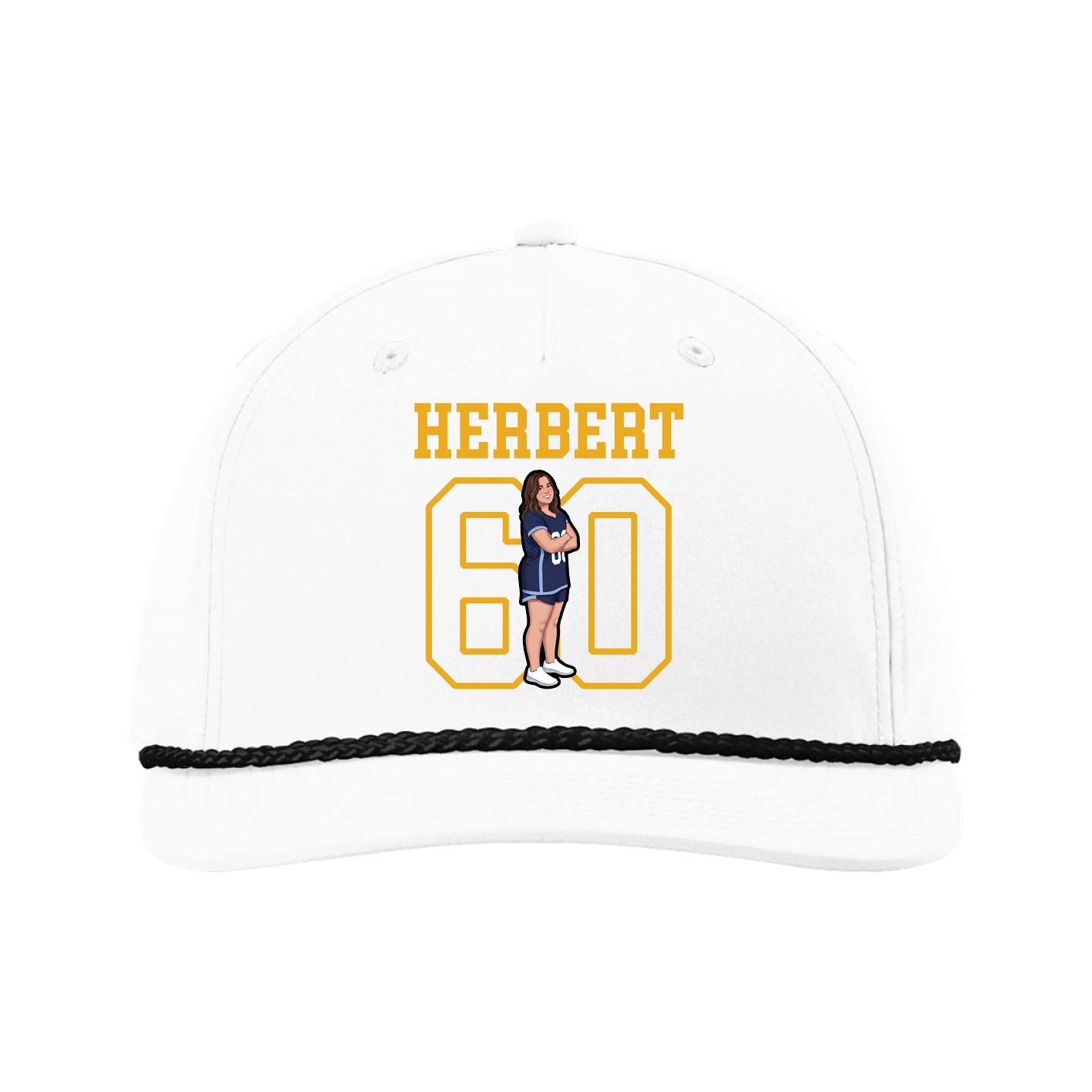 Five-Panel Classic Rope Cap — Shirsey in White