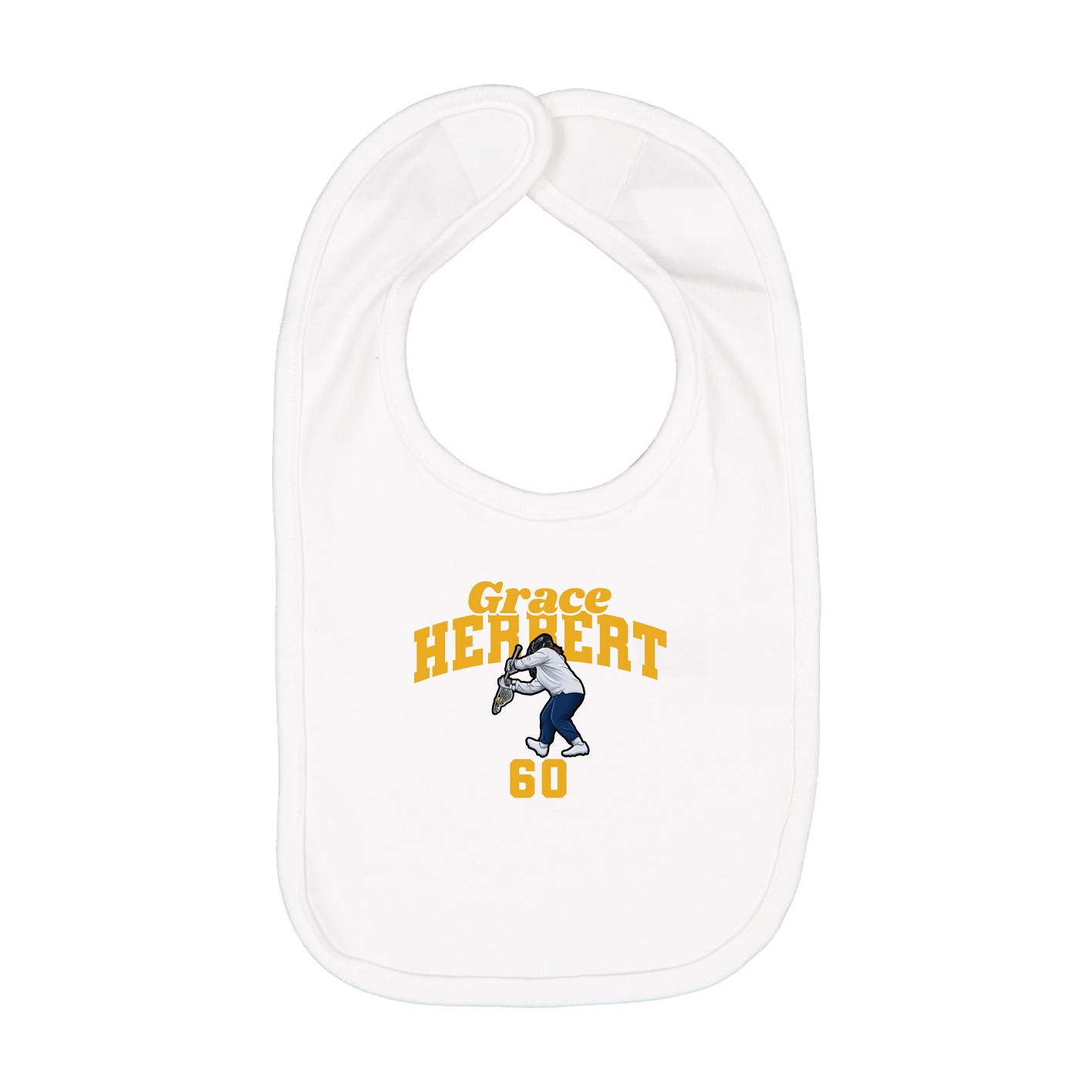 Infant Bib — Signature Arch in White