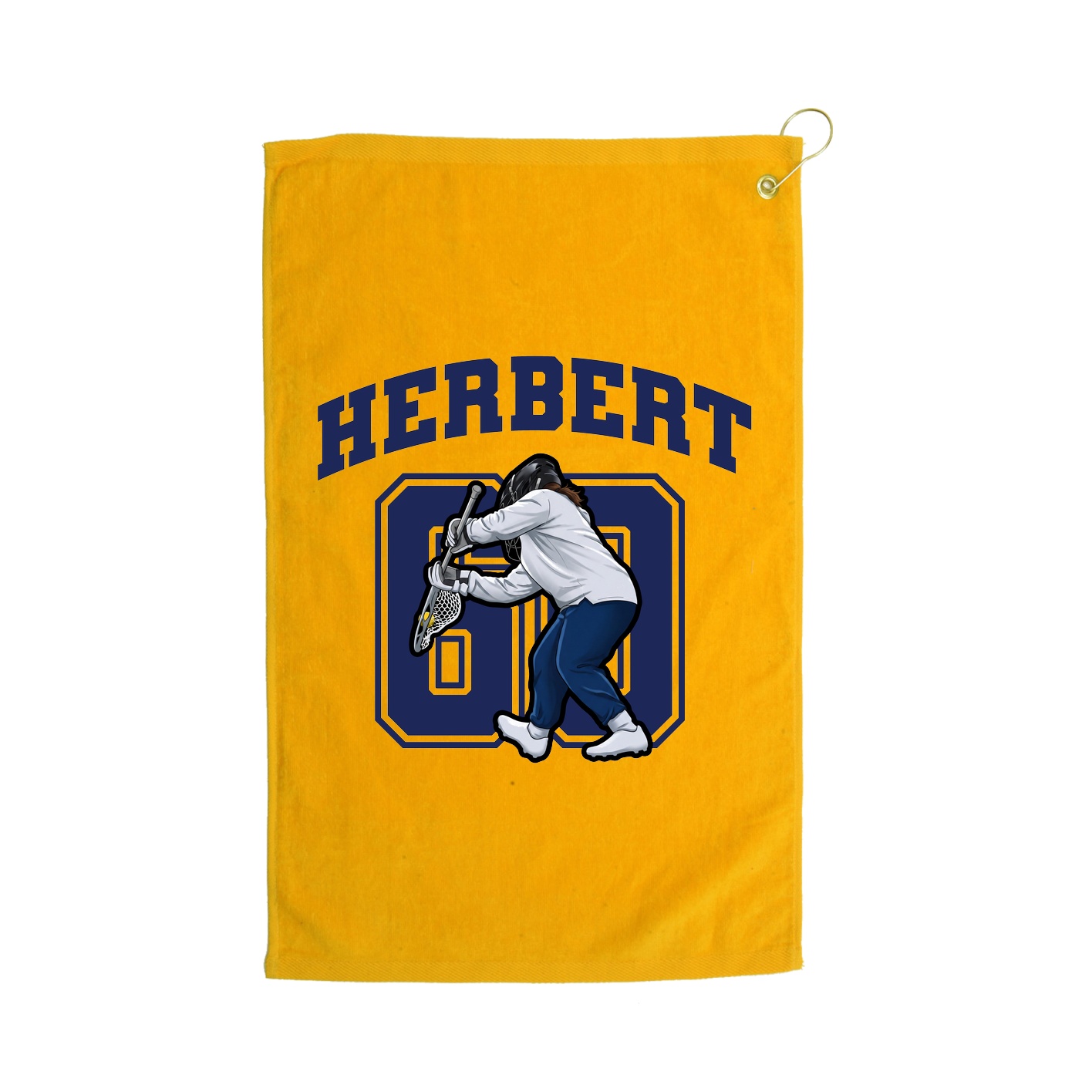 Golf Towel — Number in Gold