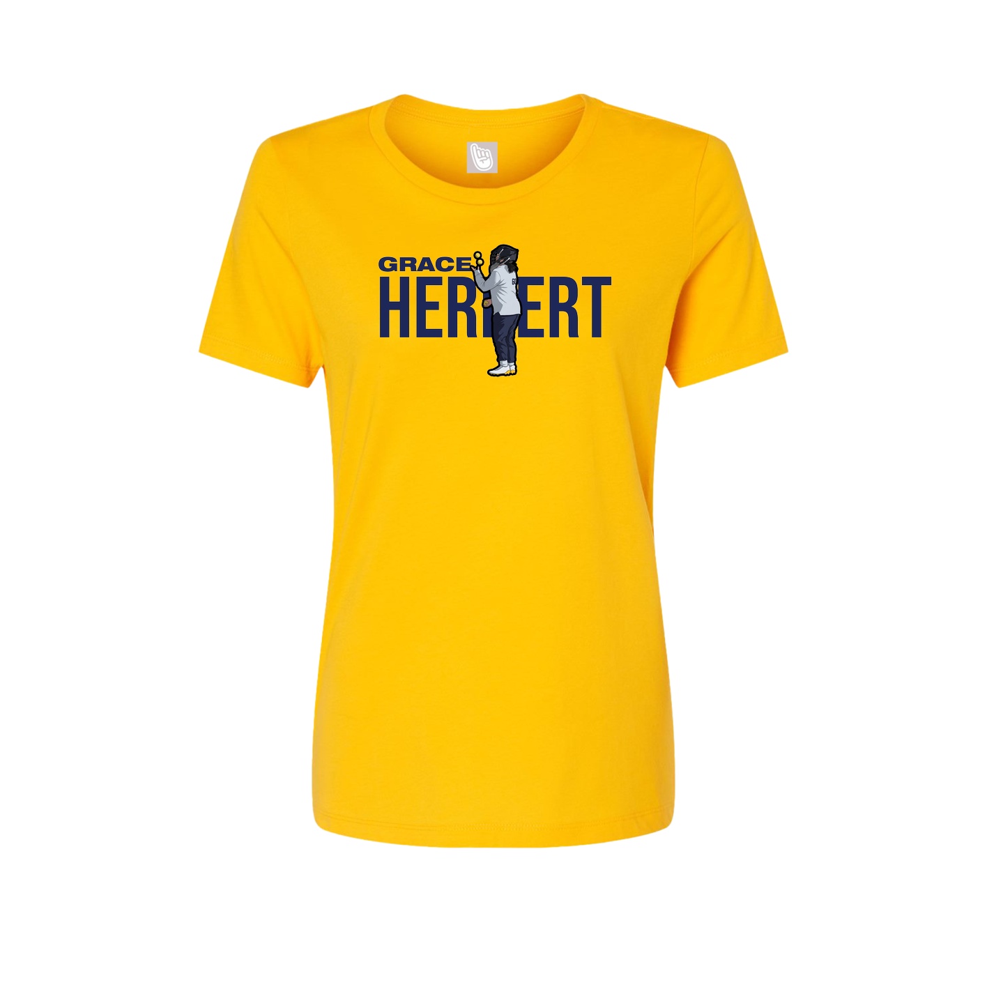 Fitted Women's Tee — Player Name in Gold