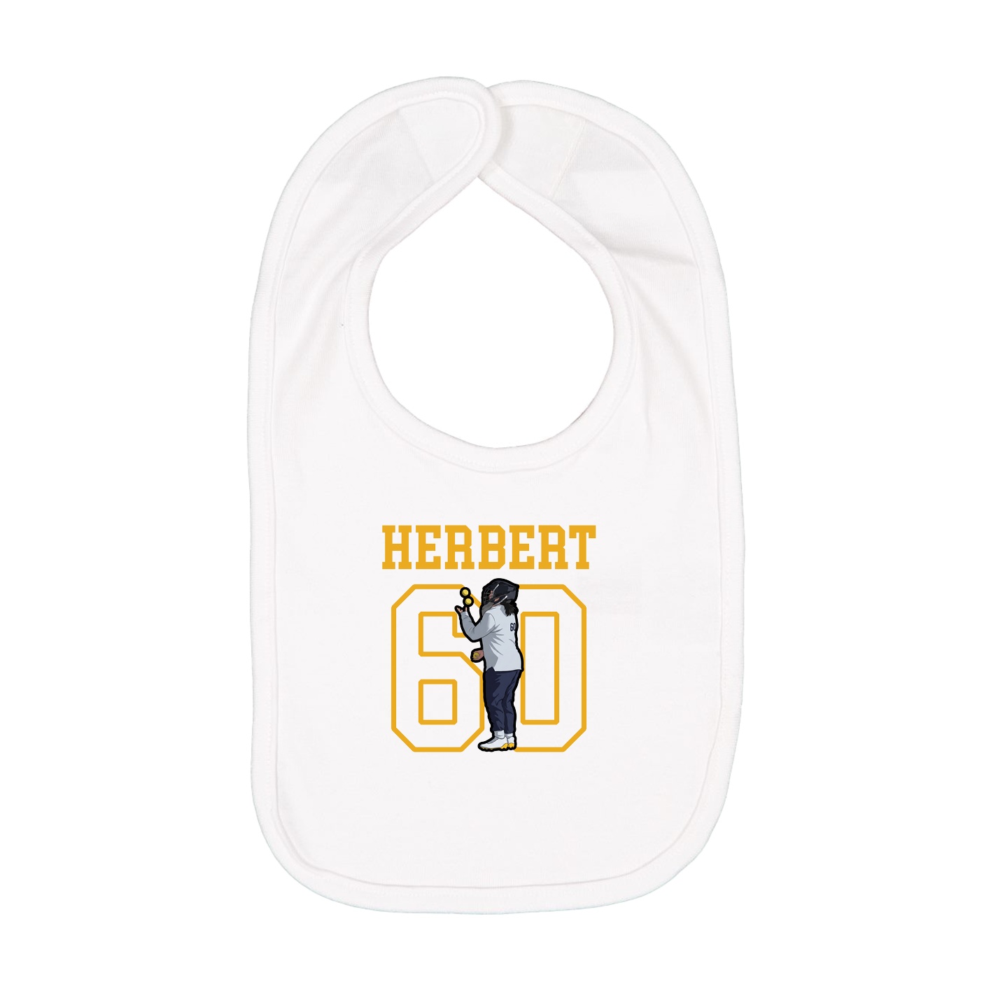 Infant Bib — Shirsey in White