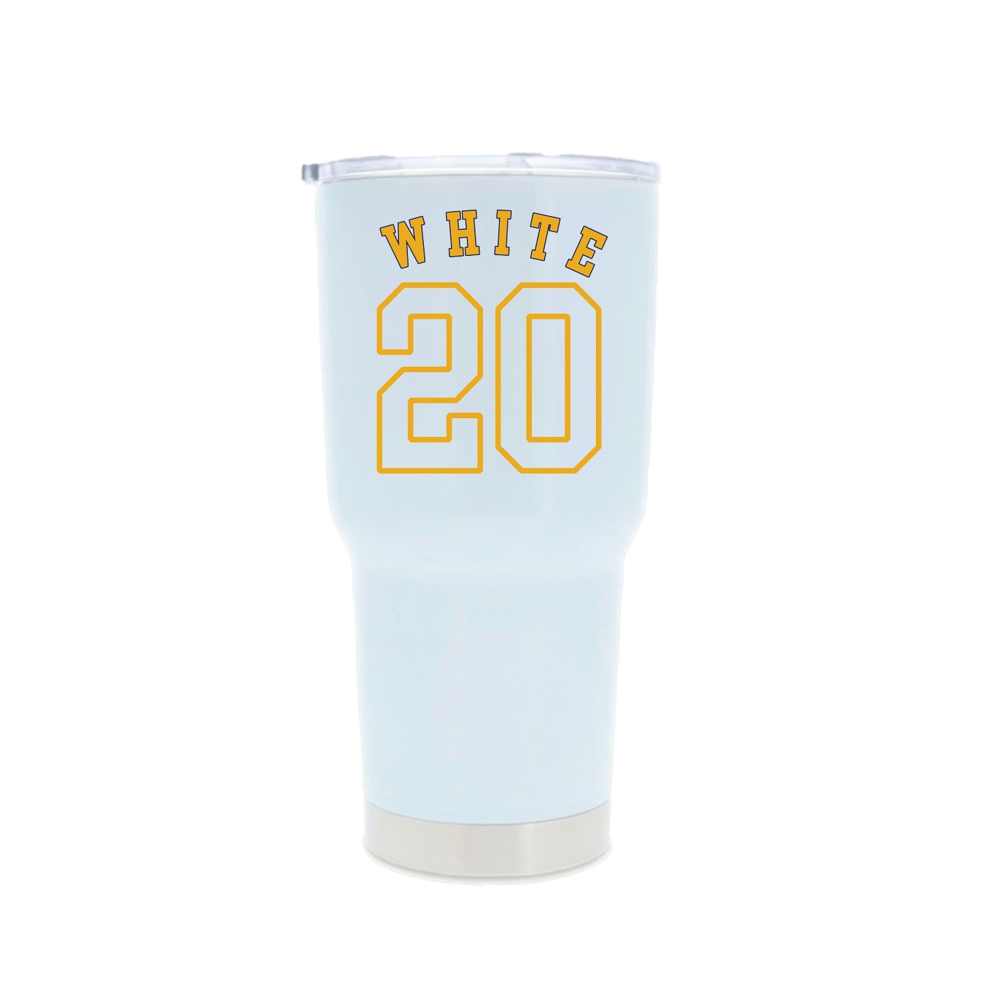 30oz Stainless Steel Tumbler — Shirsey Arch in White