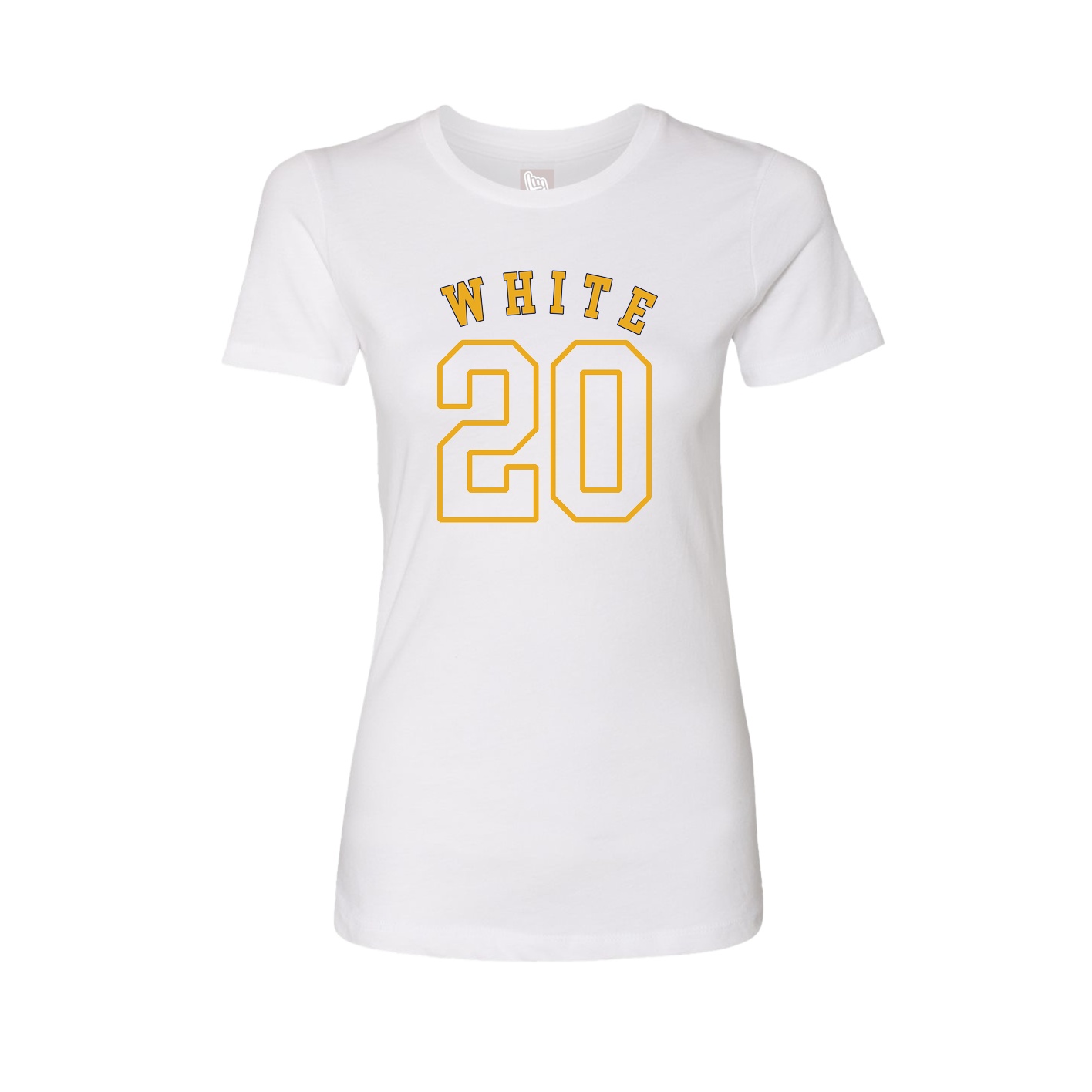 Fitted Women's Tee — Shirsey Arch in White