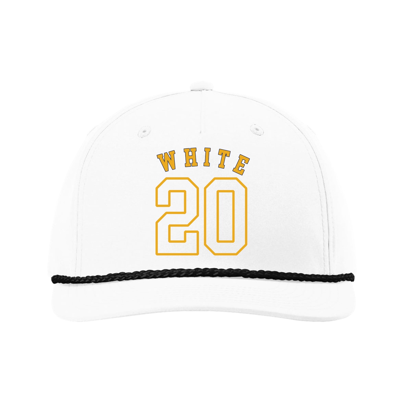 Five-Panel Classic Rope Cap — Shirsey Arch in White