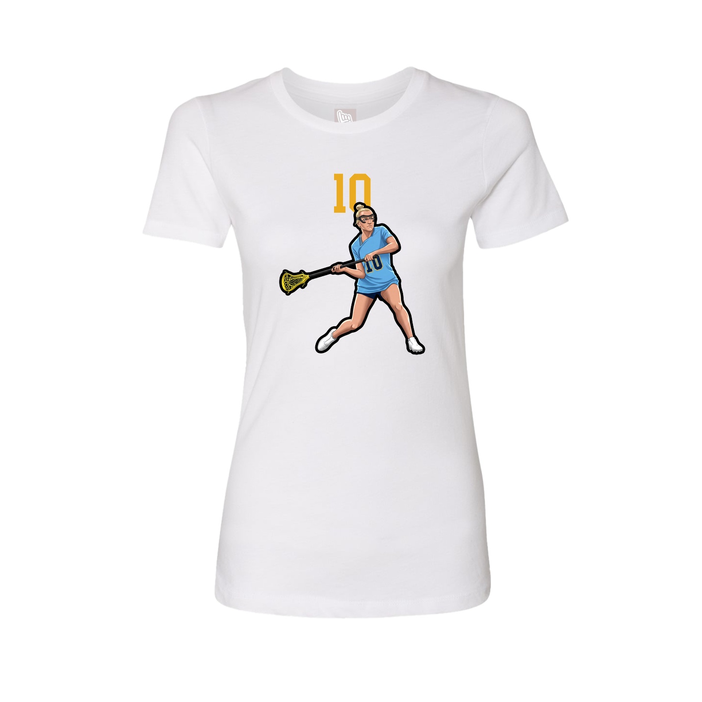 Womens Tee — Number Top in White