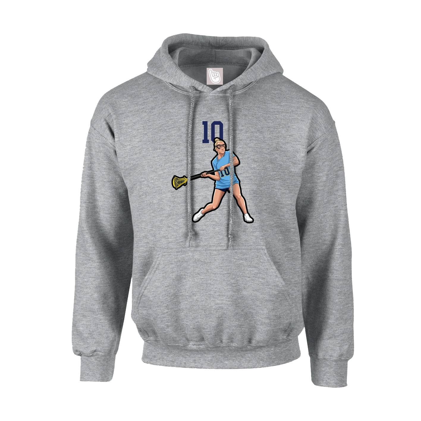Youth Hoodie — Number Top in Grey