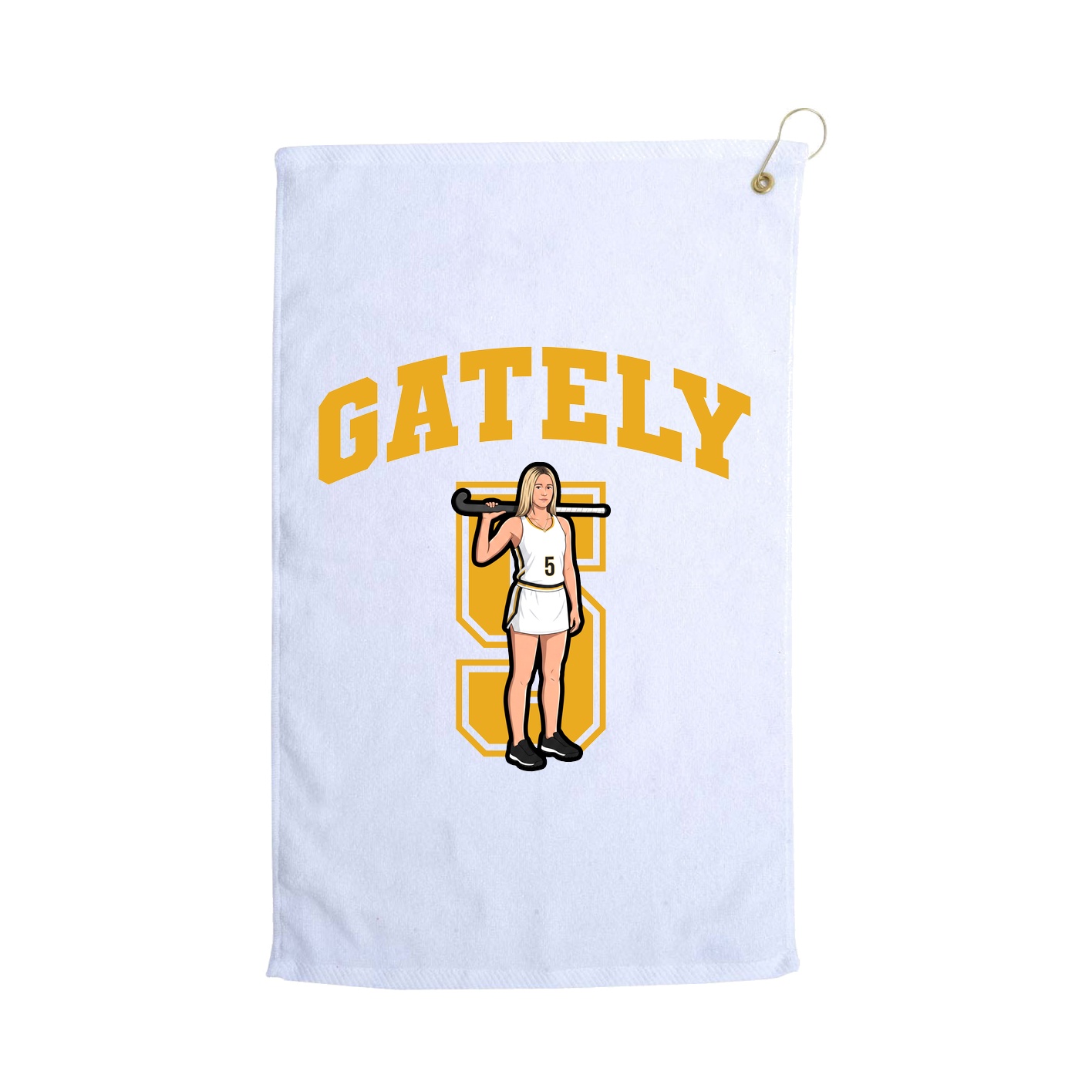 Golf Towel — Number in White