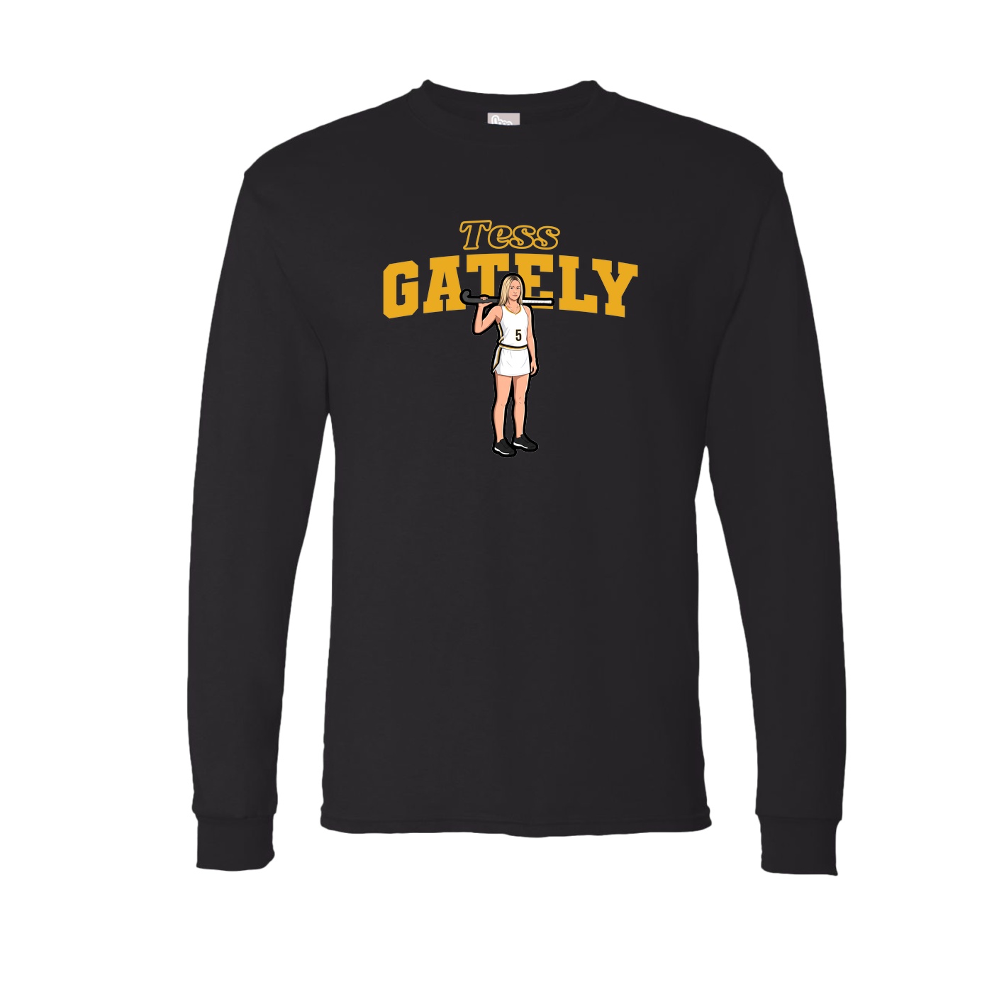 Long Sleeve Tee — Name Arch in Black