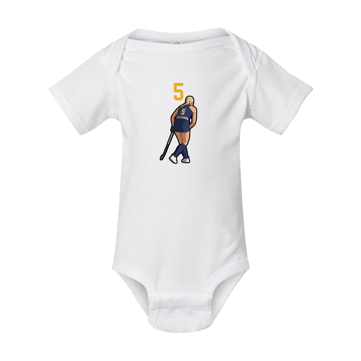 Baby Onesie — Number Top in White