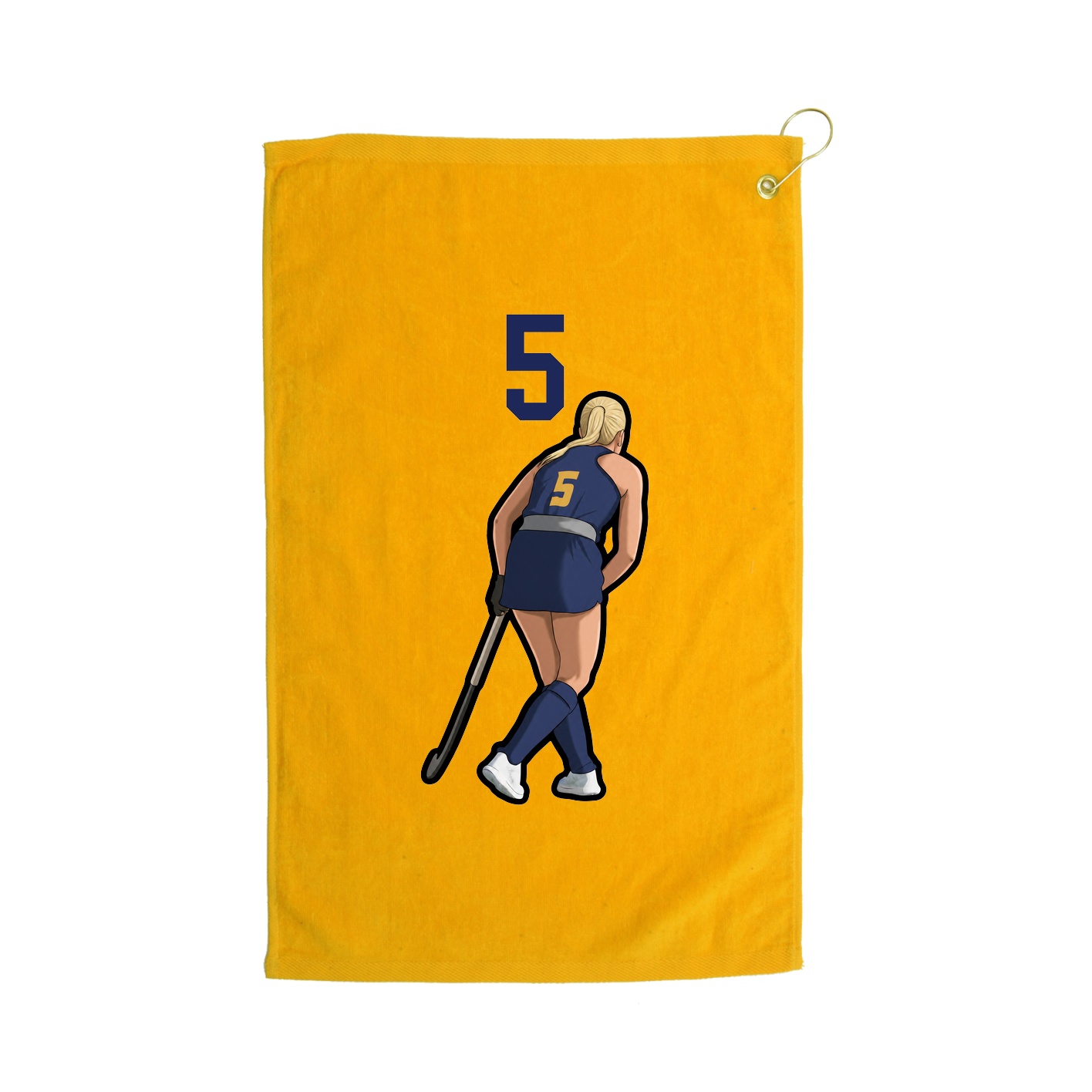 Golf Towel — Number Top in Gold