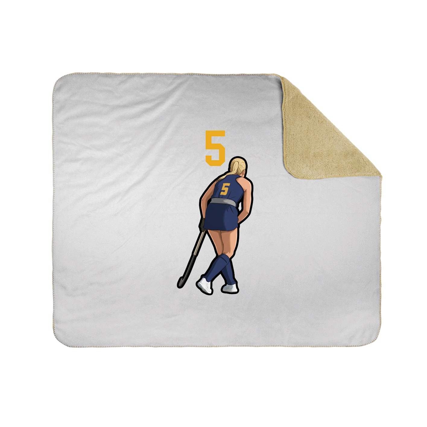Throw Blanket — Number Top in White