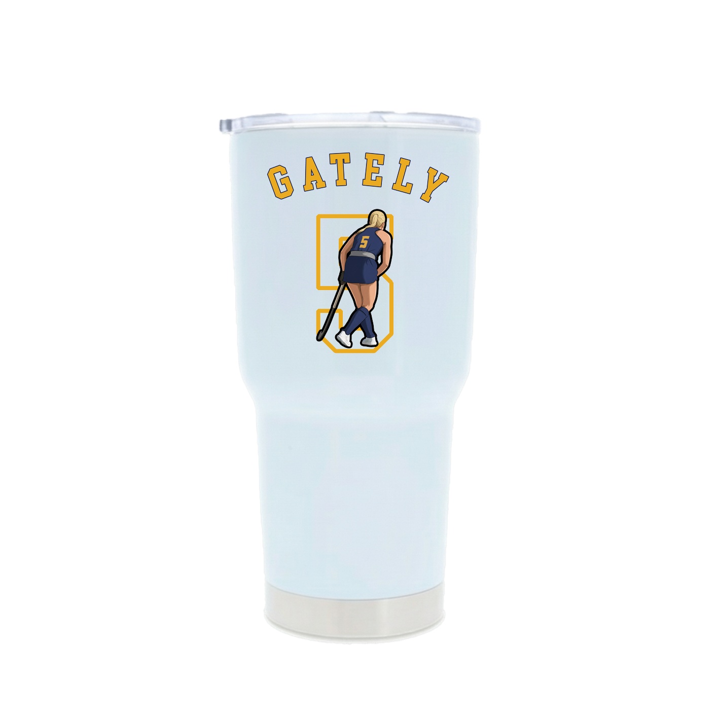 30oz Stainless Steel Tumbler — Shirsey Arch in White