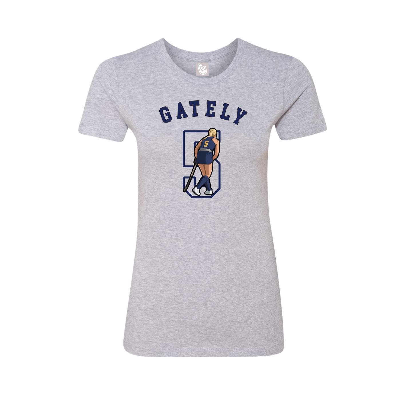 Fitted Women's Tee — Shirsey Arch in Grey