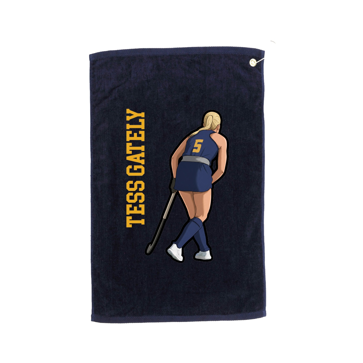 Golf Towel — Name Vertical in Navy