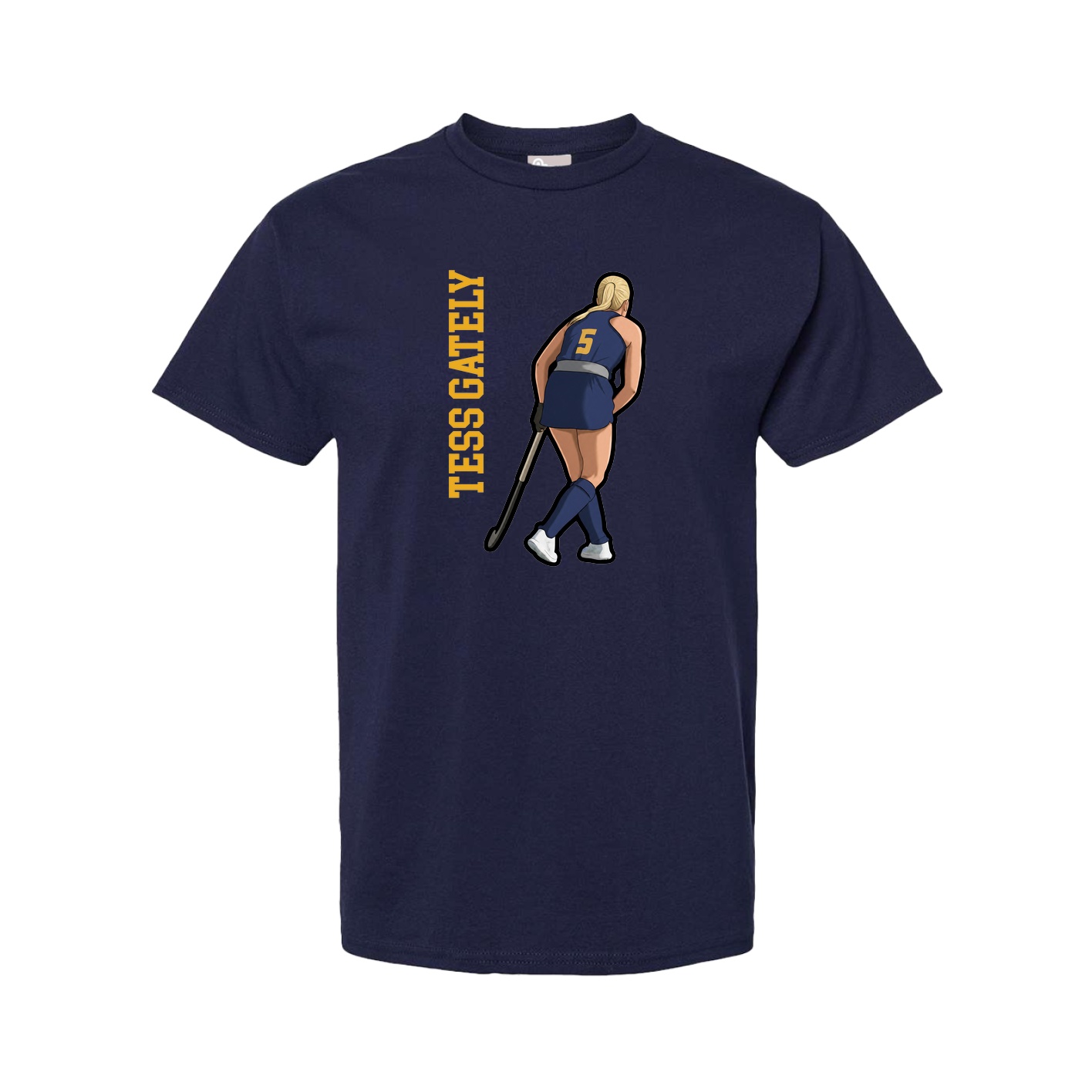 Youth Tee — Name Vertical in Navy