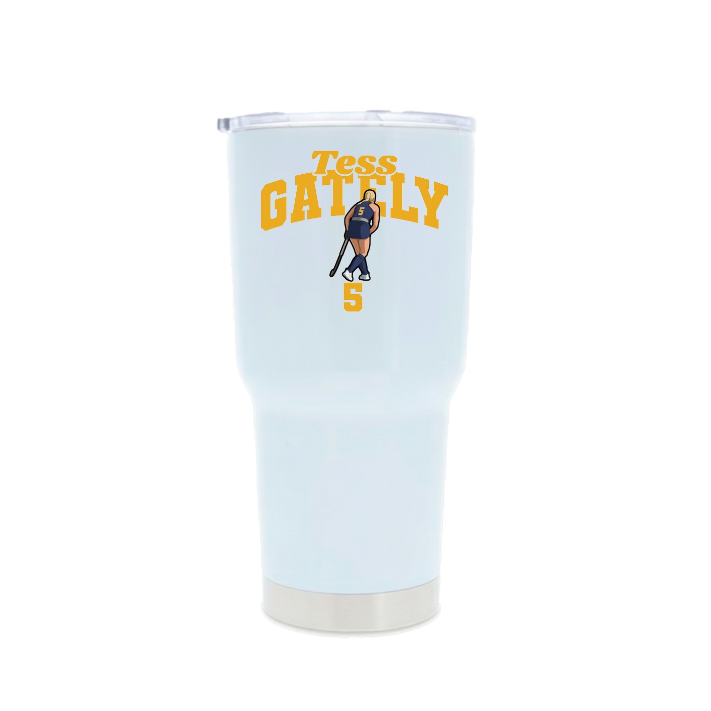 30oz Stainless Steel Tumbler — Signature Arch in White
