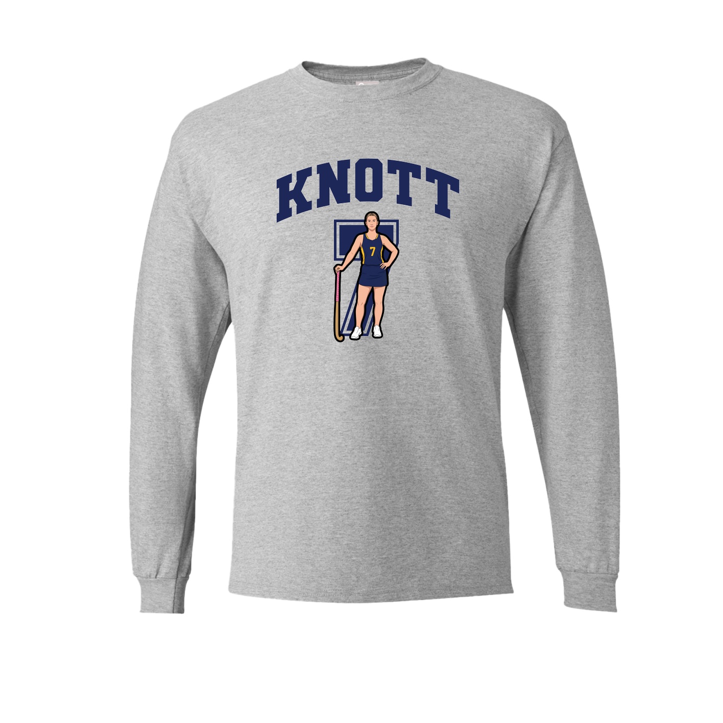 Long Sleeve Tee — Number in Grey