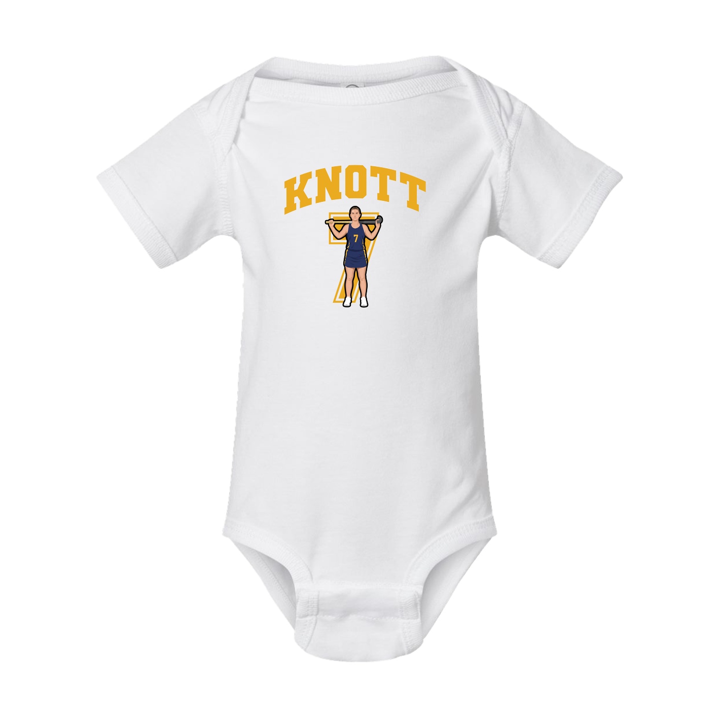 Baby Onesie — Number in White
